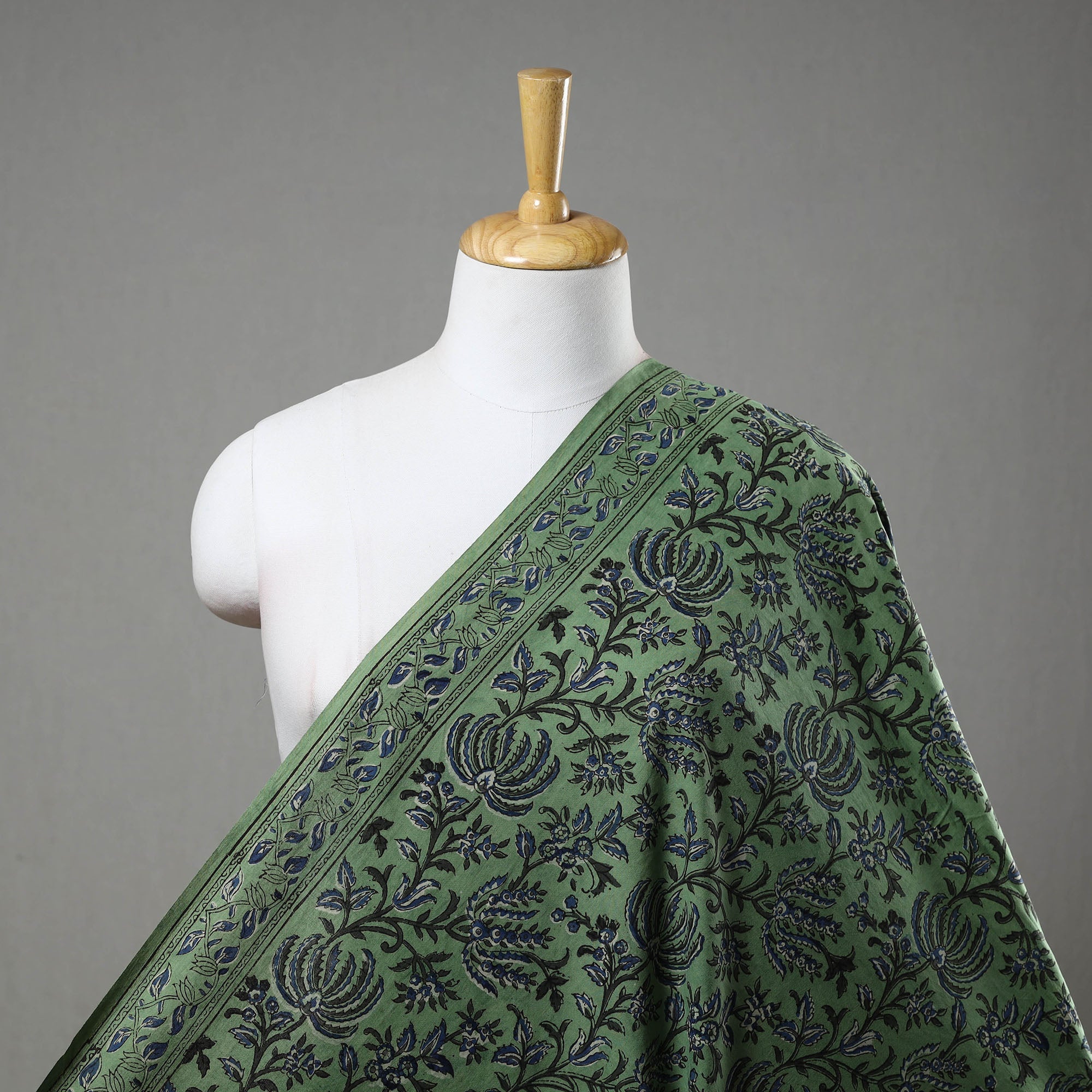 HAVELI CHRONICLES Block Printed Cotton Dabu Bagru Fabric 07