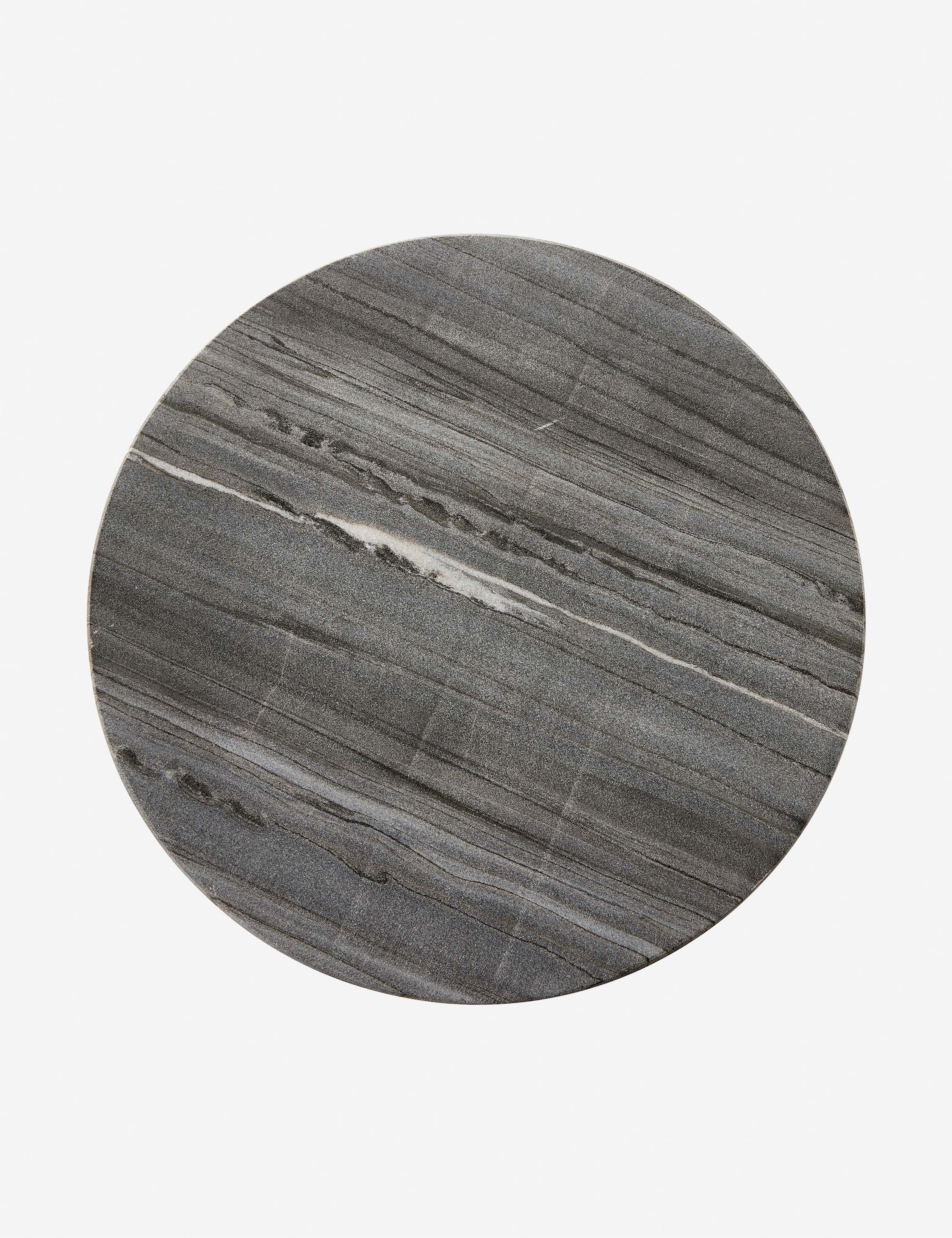 Lulu and Georgia Fallow Round Side Table – Gray Marble - view 3