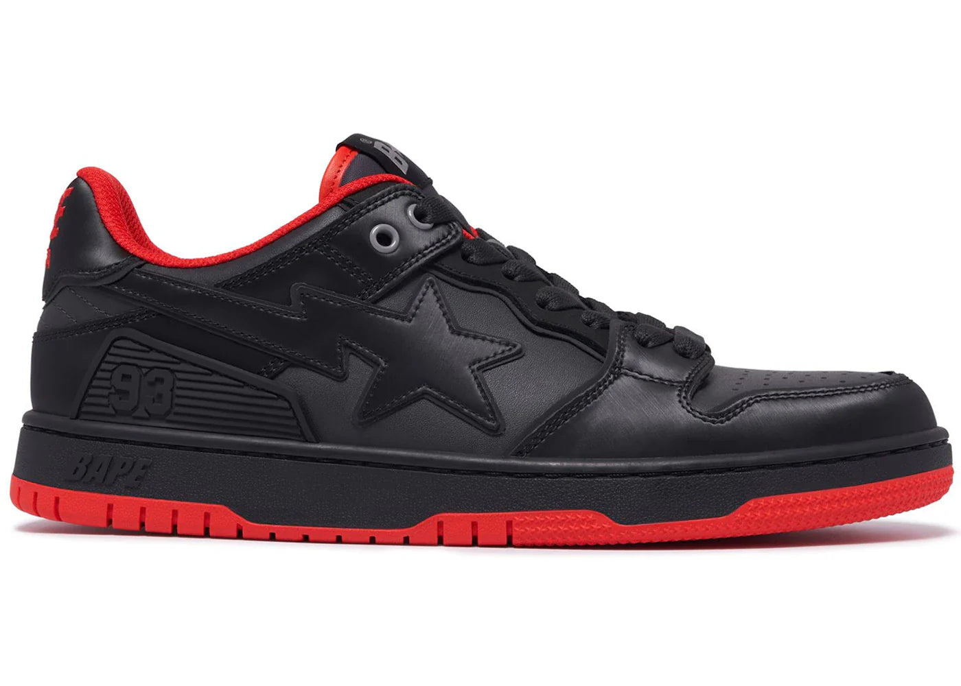 BAPE A Bathing Ape Sk8 Sta #4 Grey Black Red