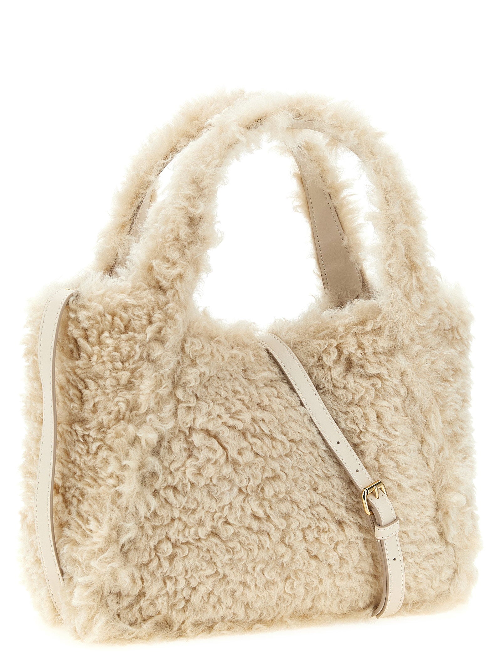 Stella Mccartney Shearling Logo Shopping Bag – 100% polyester - view 2