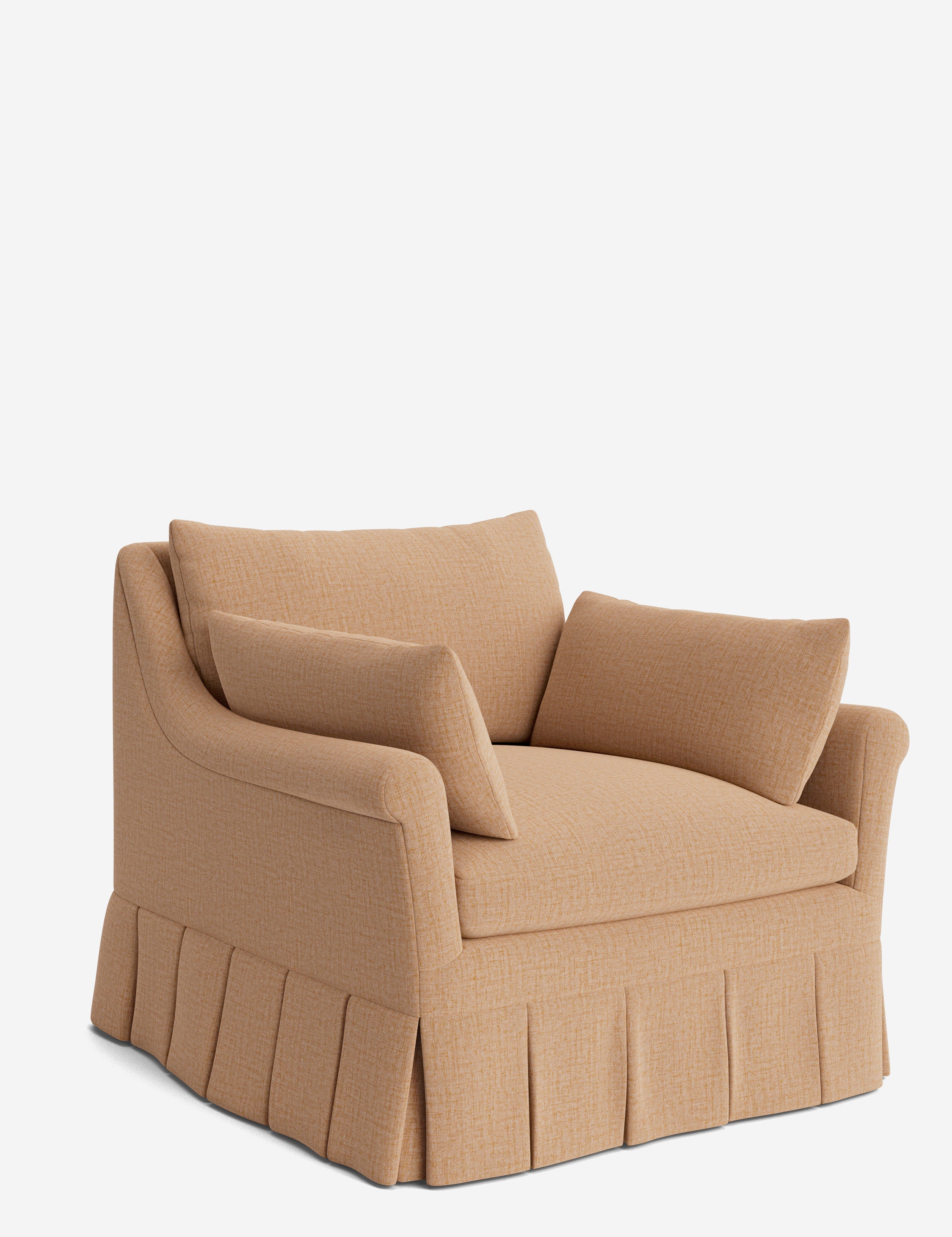 Lulu and Georgia Portola Rolled Arm Luxe Depth Pleated Chair - view 83