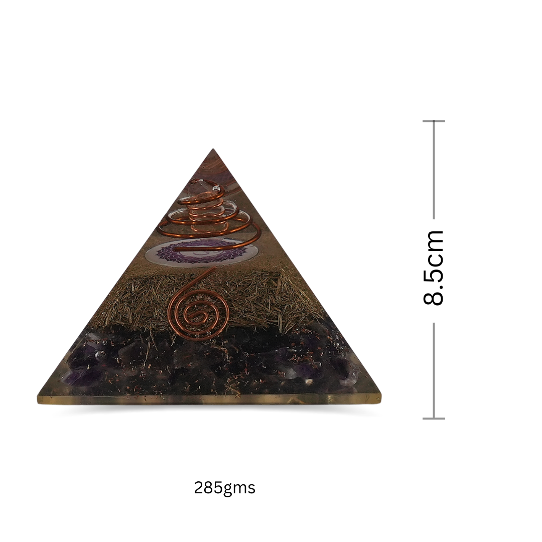 Gemsmantra Amethyst Orgonite Pyramid/Orgone Pyramid - view 3