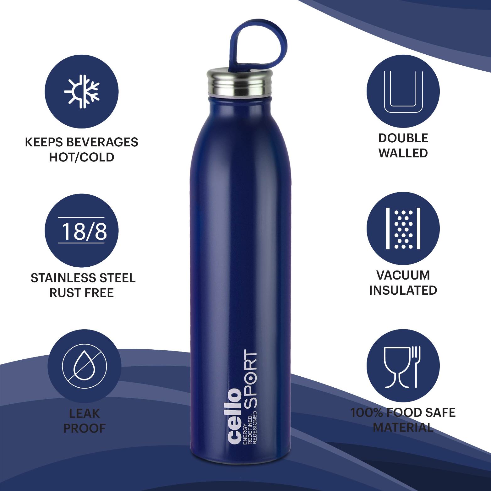Cello Nios Flask, Vacusteel Water Bottle, 900ml - view 6