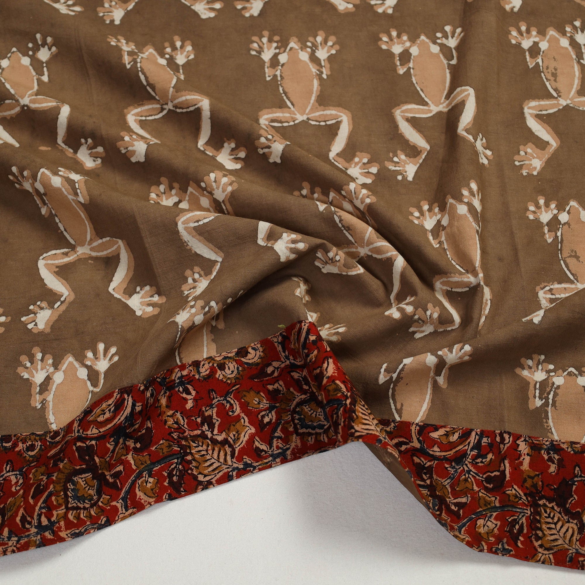 NOORI BAZAR Brown - Cotton Akola Block Print Blouse Piece 42 - view 2