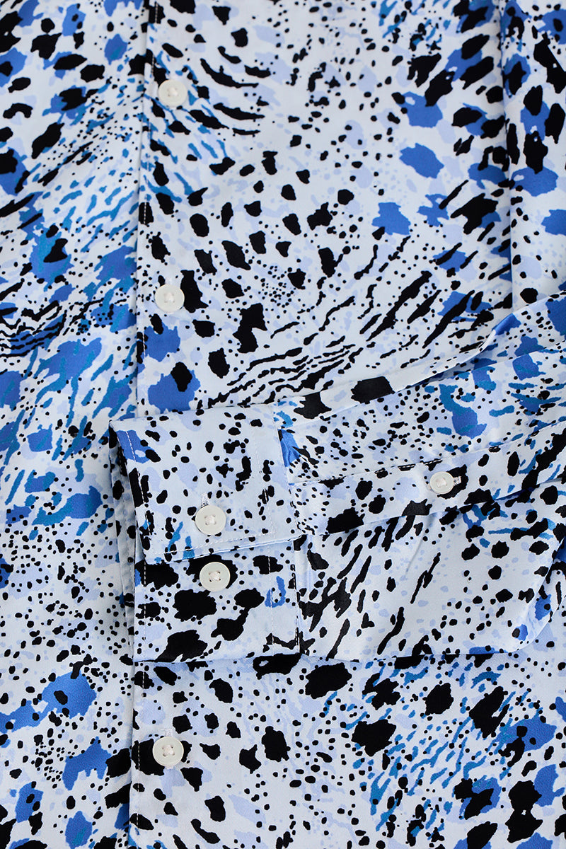 SNITCH Cheetard Blue Shirt - view 9