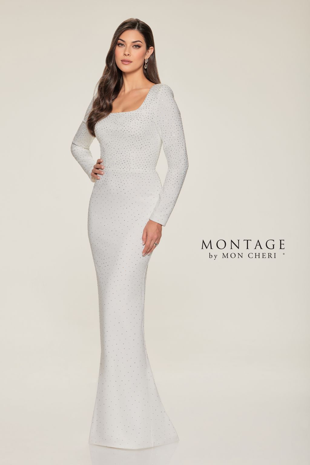 Montage M851 Long Evening Chic Formal Dress – Blush - view 2