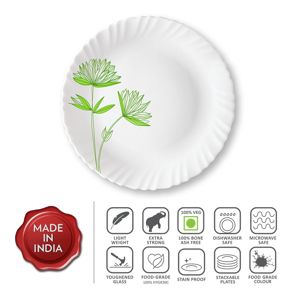 My Borosil Larah by Borosil Green Lily Full Plate Set - view 7