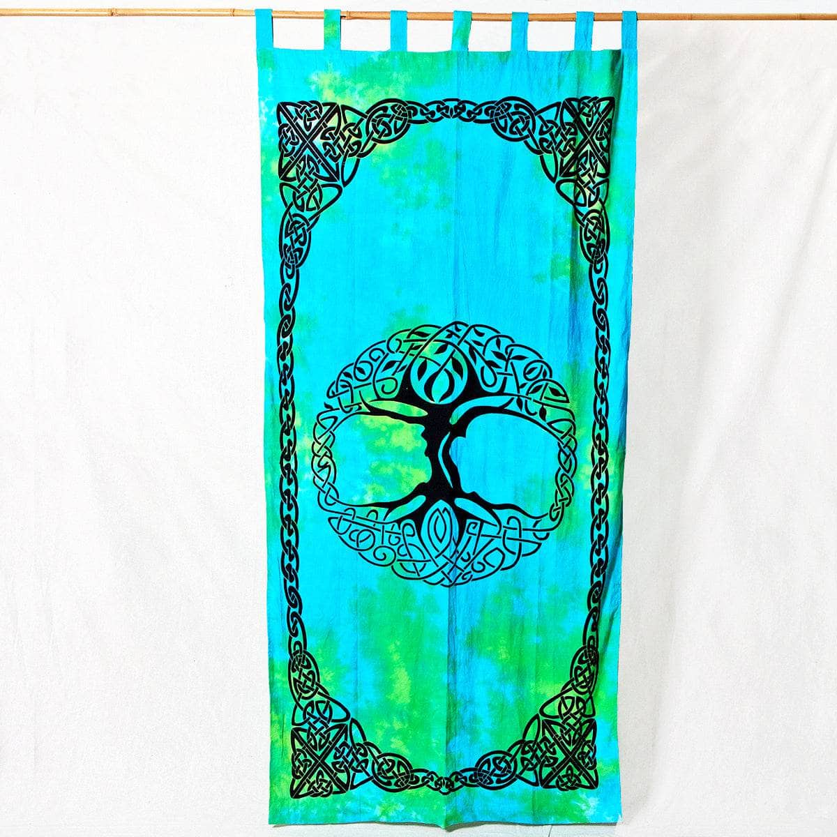 Tiny Rituals Celtic Tree of Life Tie Dye Curtain