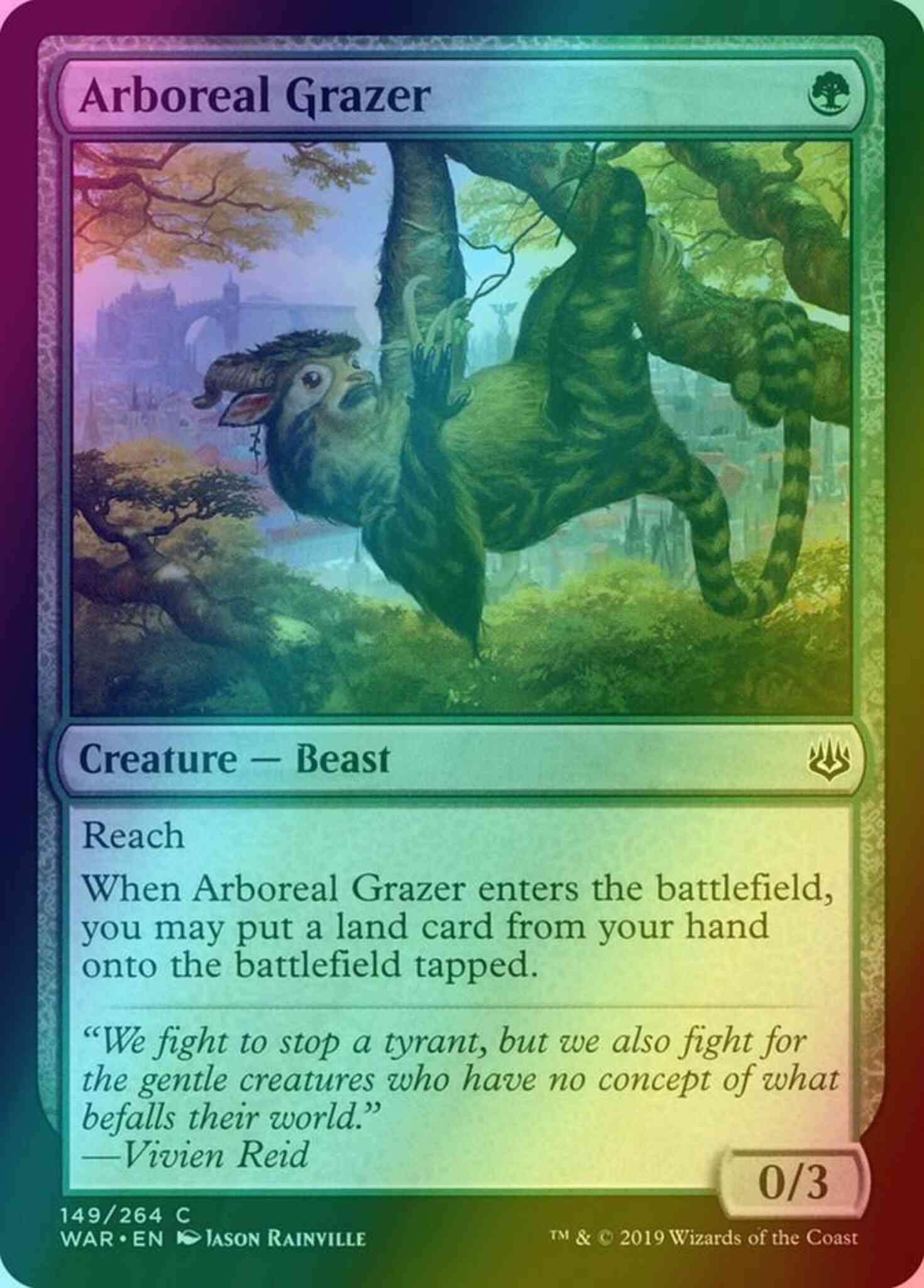 Arboreal grazer 149 – Magic Arboreal Grazer [149] [War of the Spark] [Foil]