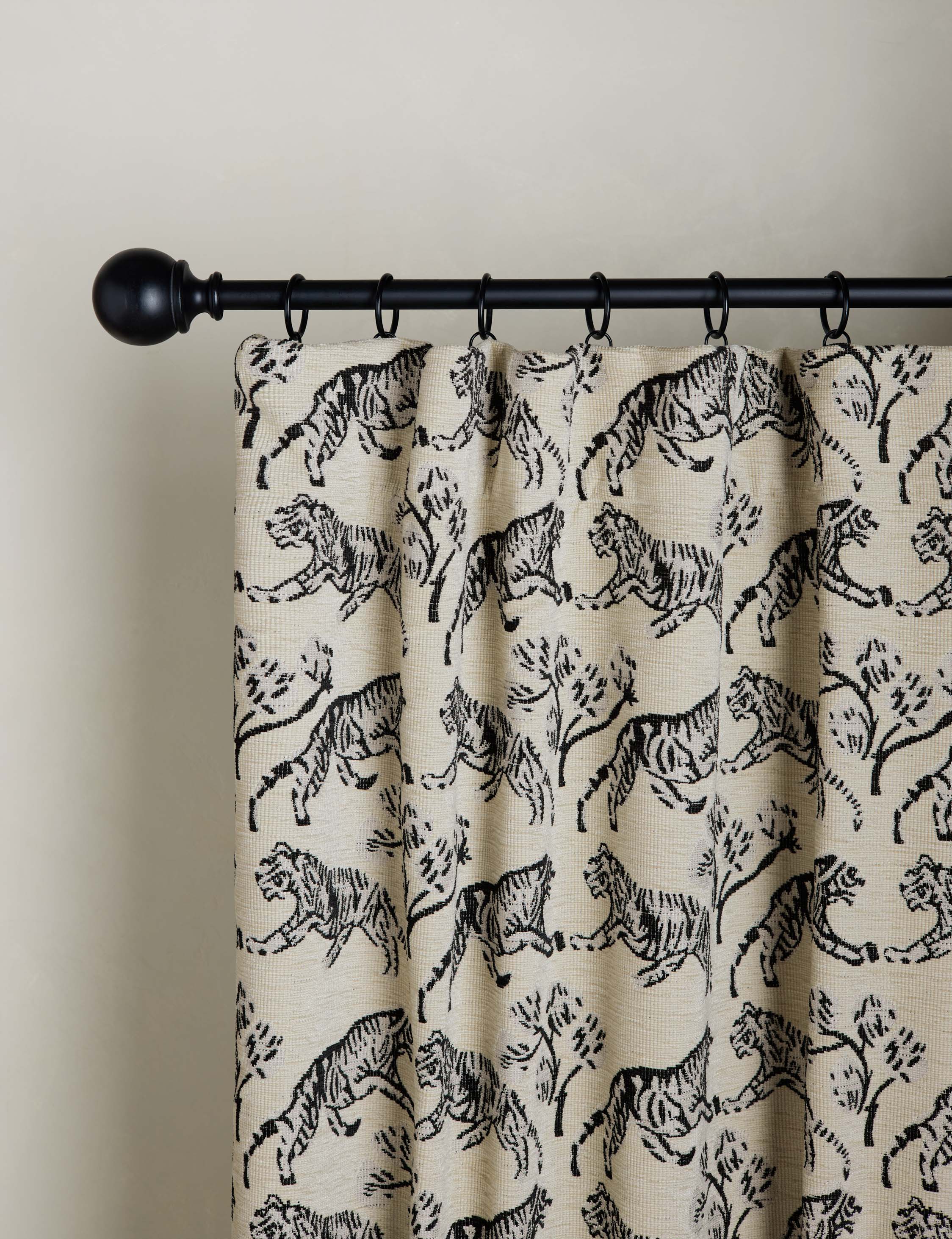 Lulu and Georgia Tiger Jacquard Curtain Panel by Sarah Sherman Samuel - view 5