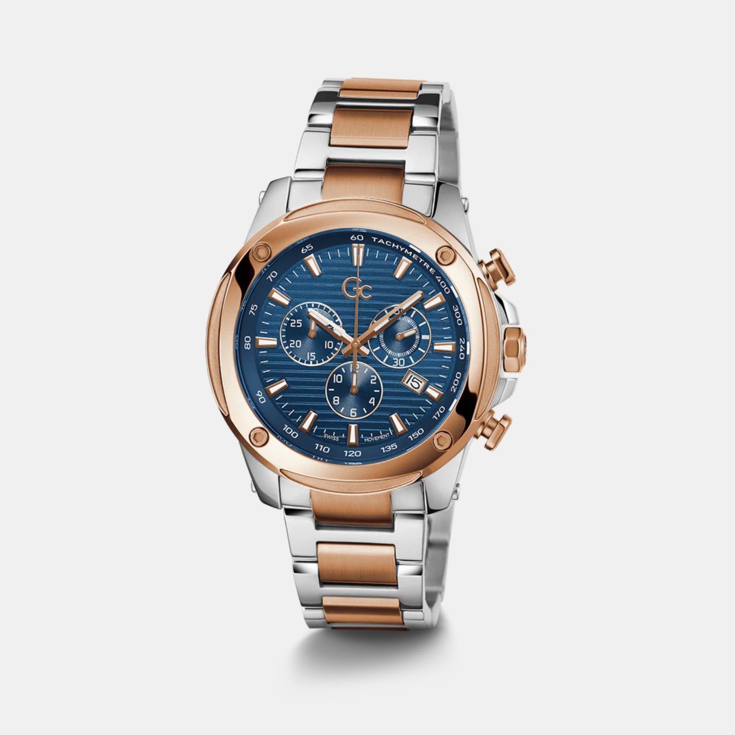 GC Brave Chrono Men Quartz Blue Dial Chronograph Stainless Steel Watch Z13001G7MF - view 2