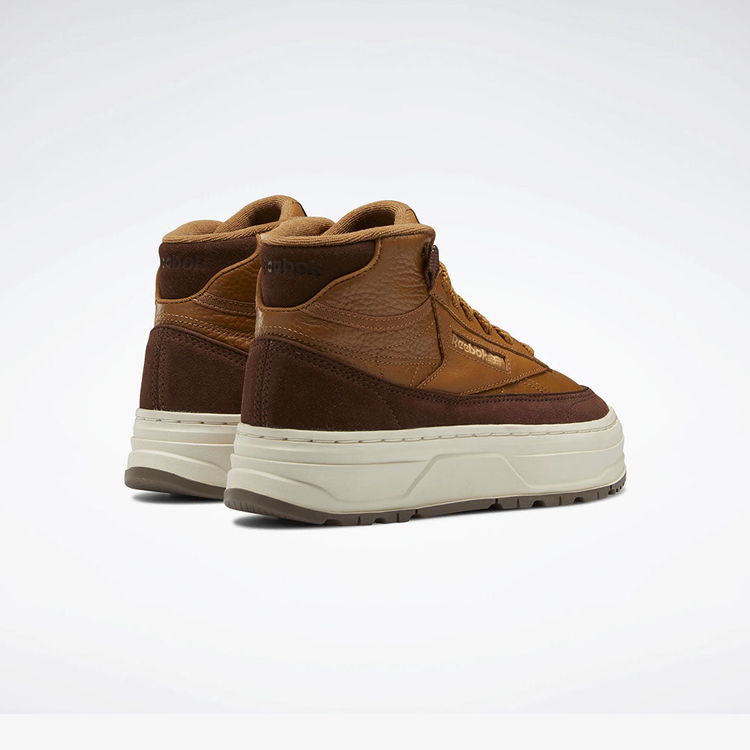 Reebok | CLUB C DOUBLE GEO MID { BROWN - view 2