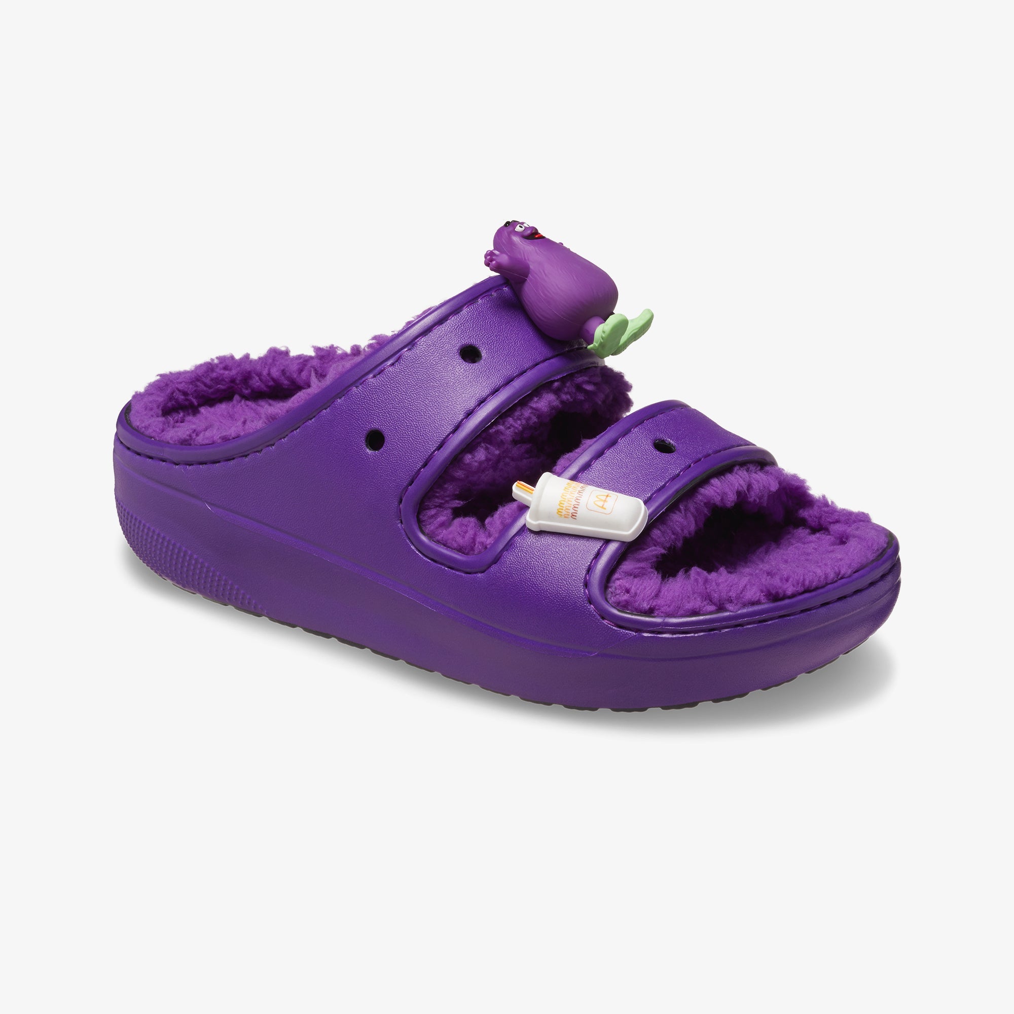 Crocs | McD x CROCS COZZZY SANDAL { PURPLE - view 2