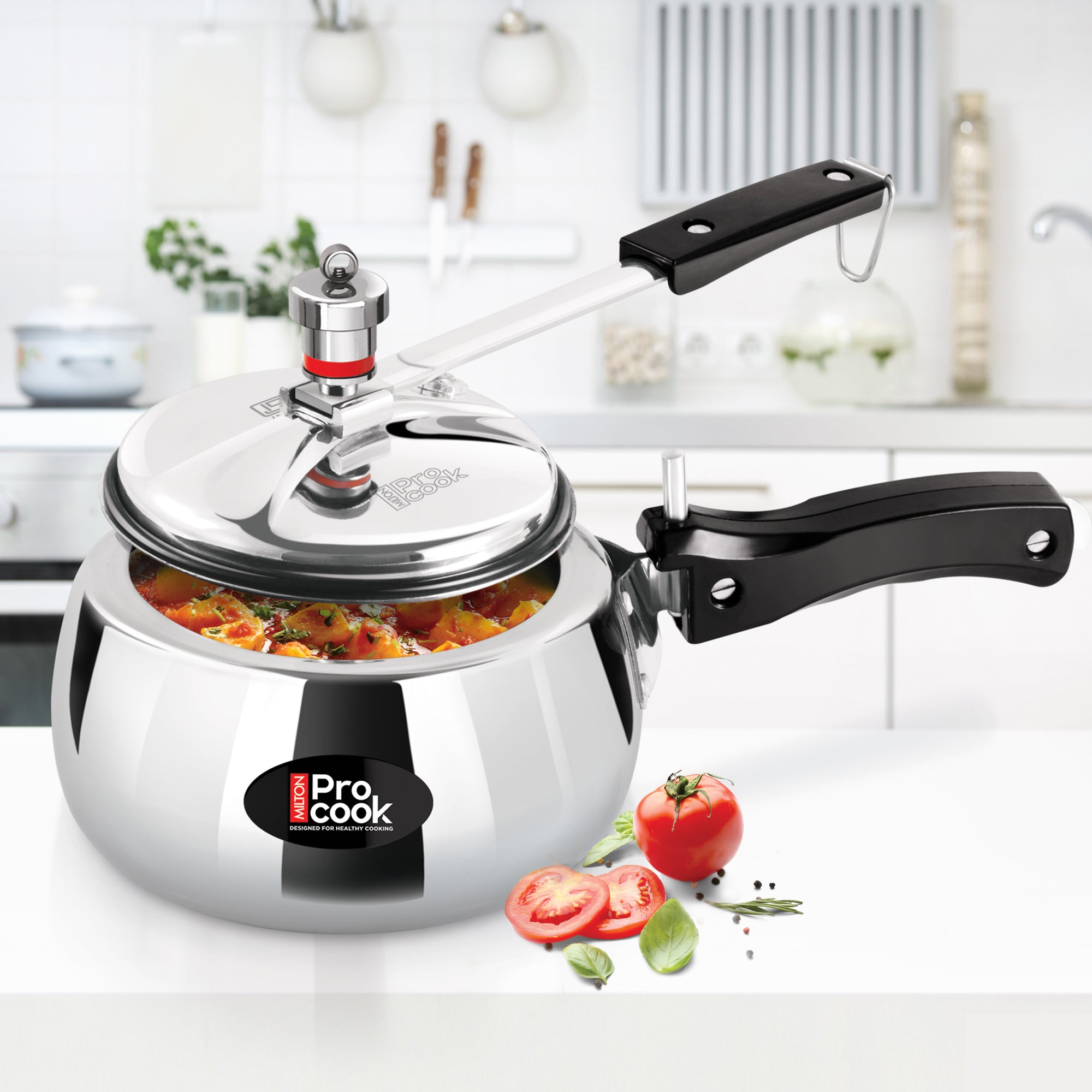Pressure Cooker Inner Lid Curve Aluminium Induction (Milton Procook) - view 3