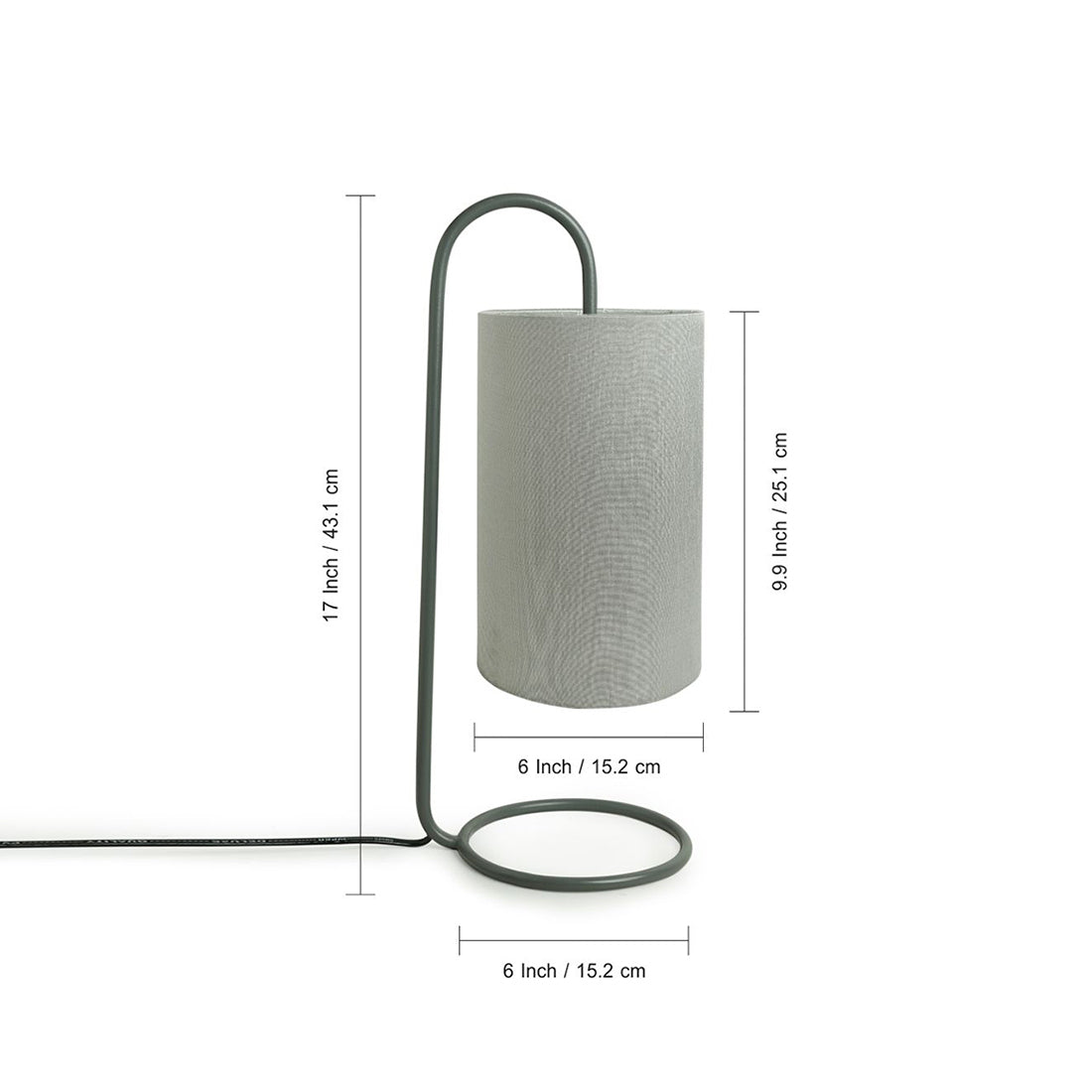 EXCLUSIVELANE 'White Coiled' Handcrafted Arched Table Lamp In Iron (17 Inch) - view 7