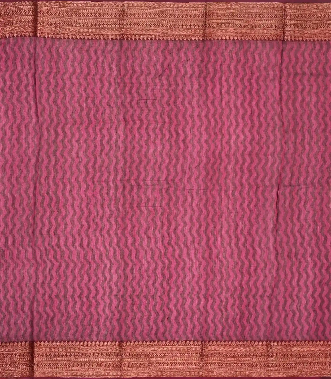 RmKV Maroon Woven Chanderi Cotton Saree With Zari Border - view 4