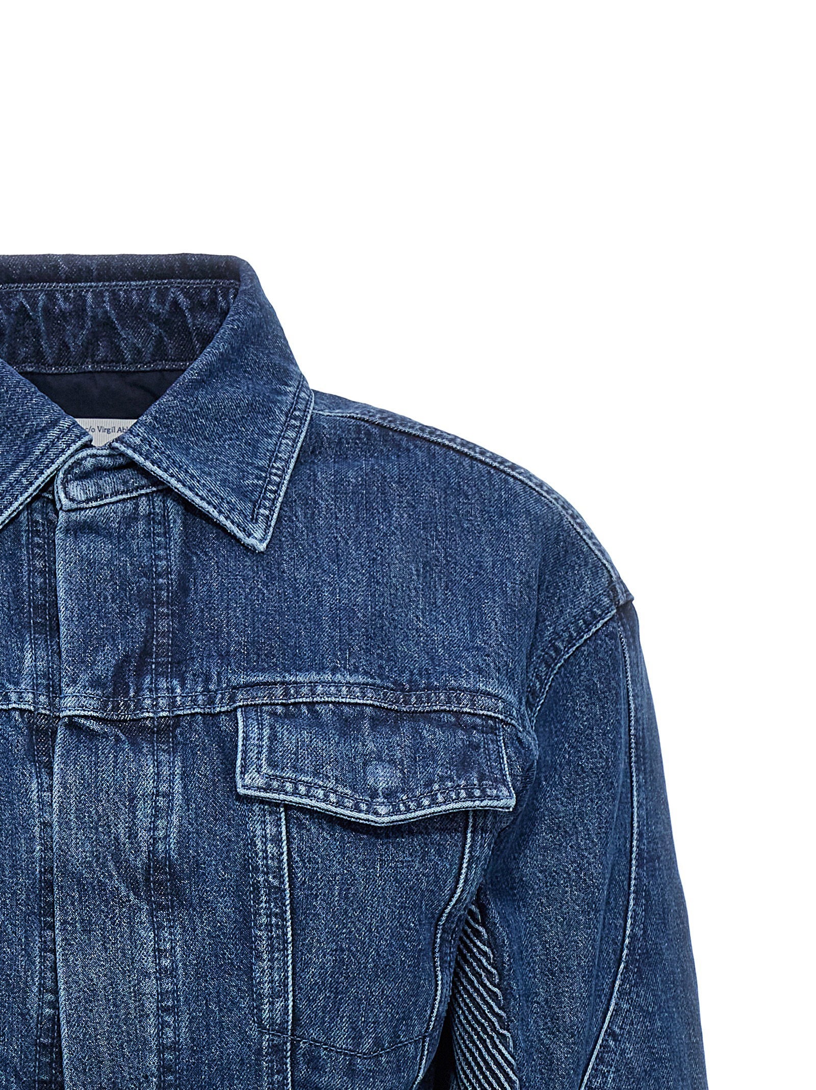 Off White Motorcycle Denim Jacket – 100% cotton - view 3