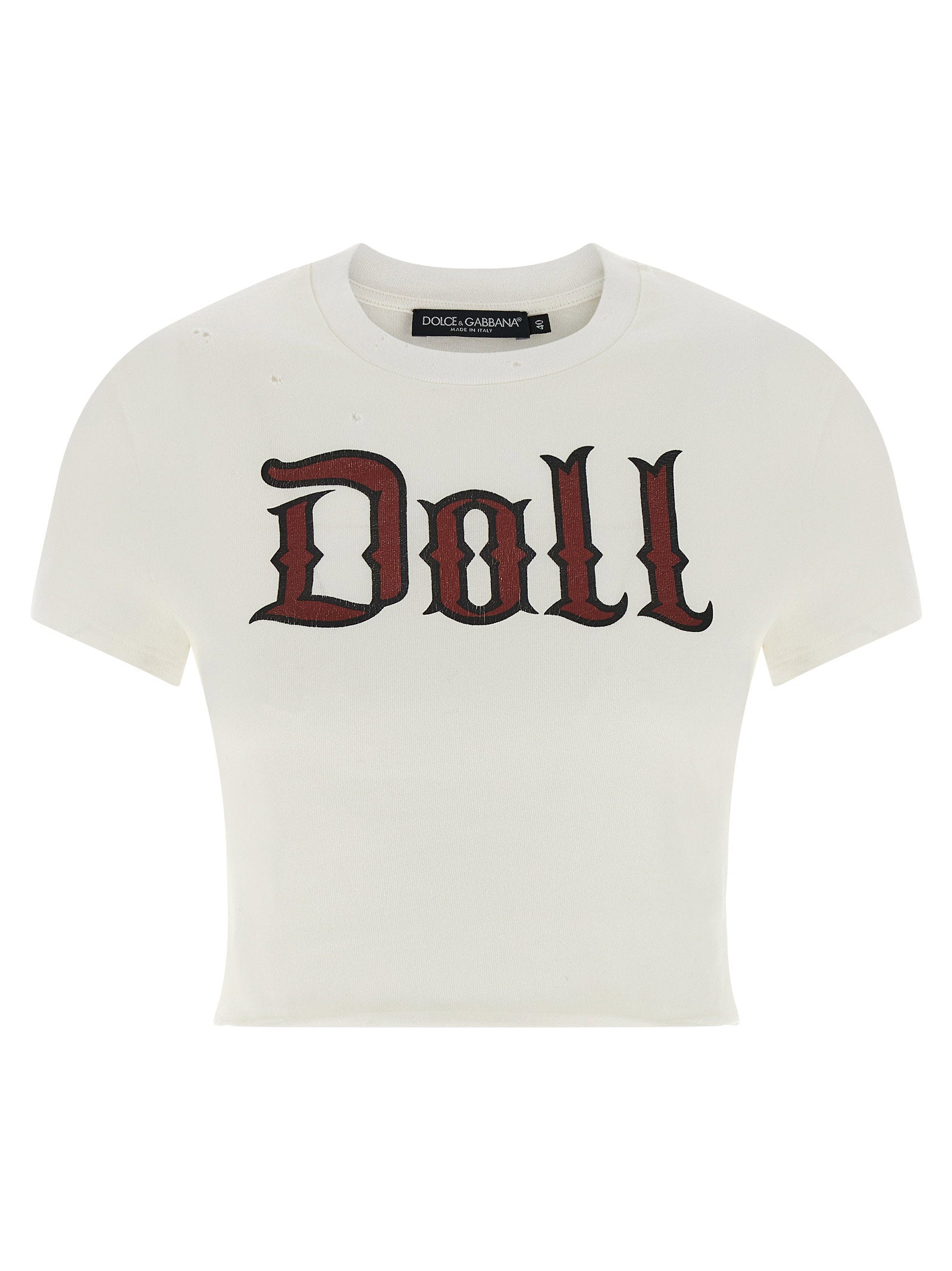 Dolce & Gabbana Used Effect Cotton T-shirt – 100% cotton