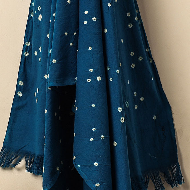 KACHCHH JI CHHAAP Blue - Bandhani Tie-Dye Handloom Cotton Towel - view 3