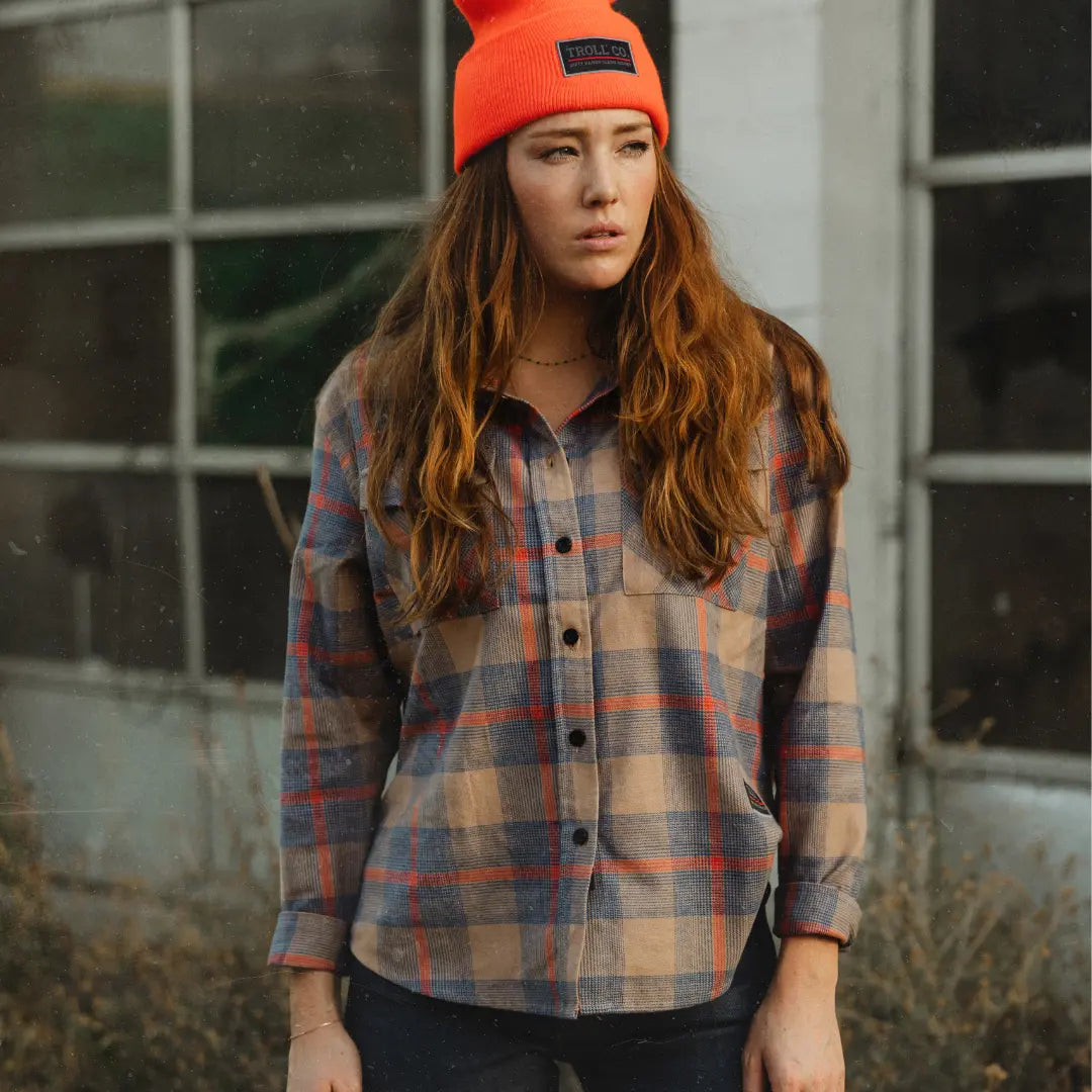 Radial Women's Rae Flannel – Beige Red Navy - view 2