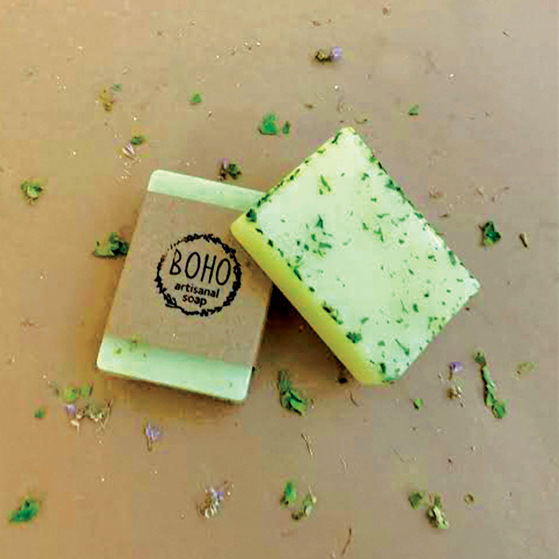 BOHO ARTISANAL SOAPS Avocado & Cucumber - Handmade Boho Artisanal Soap - view 2