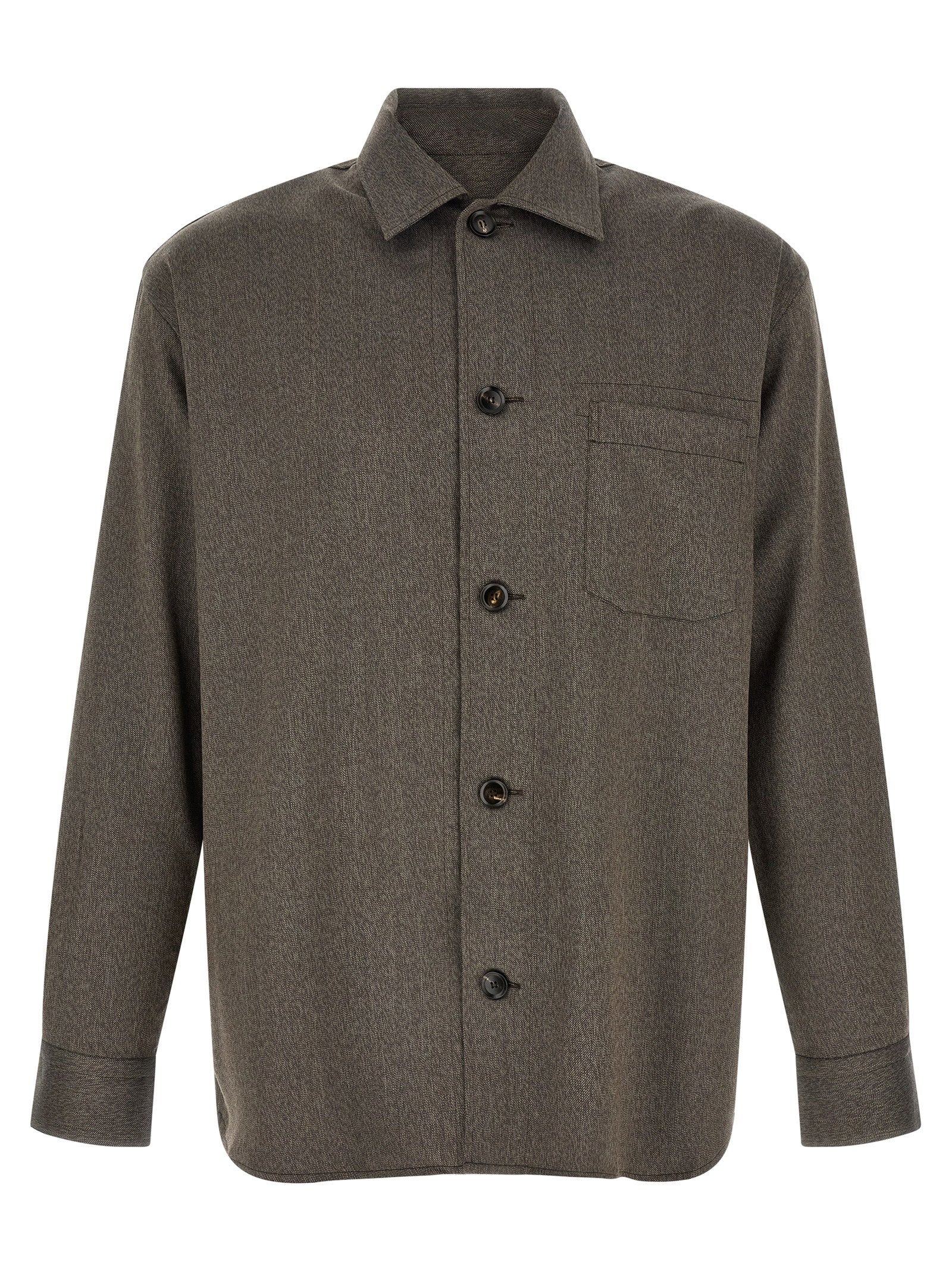 Brioni Workwear Shirt – 99% wool, 1% elastane