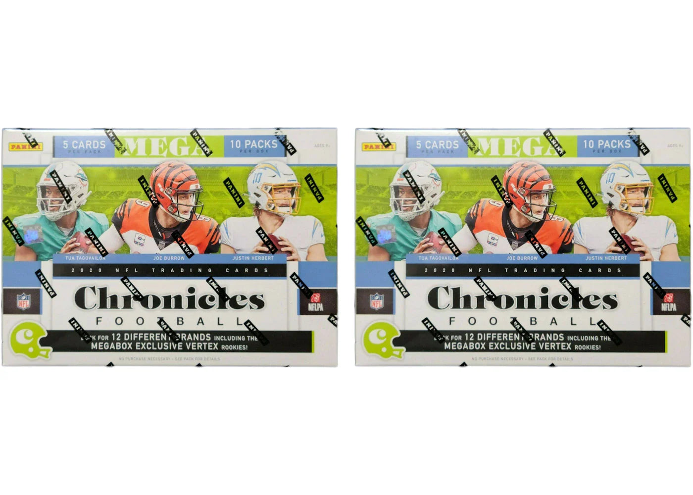 2020 Panini Chronicles Football Vertex Mega Box 2x Lot