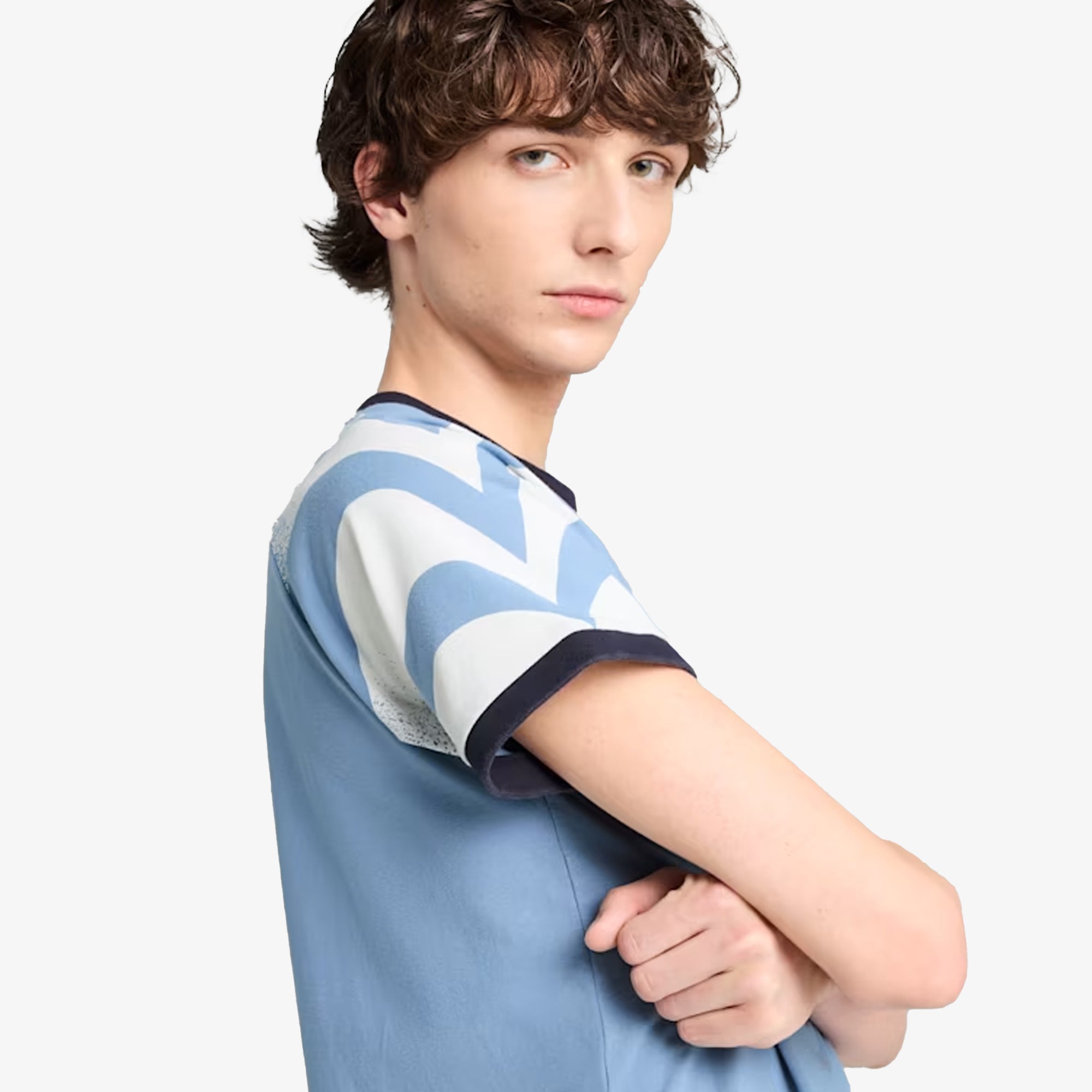 PUMA | x KIDSUPER SLIM FIT RINGER TEE { COOL BLUE - view 6