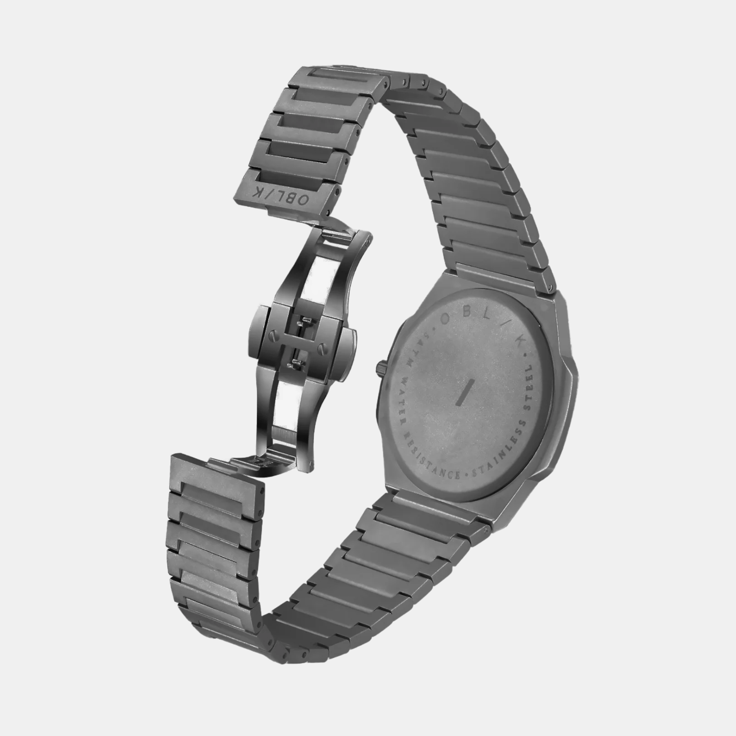 Oblik Blade Men Quartz Gunmetal Dial Analog Stainless Steel Watch - view 4