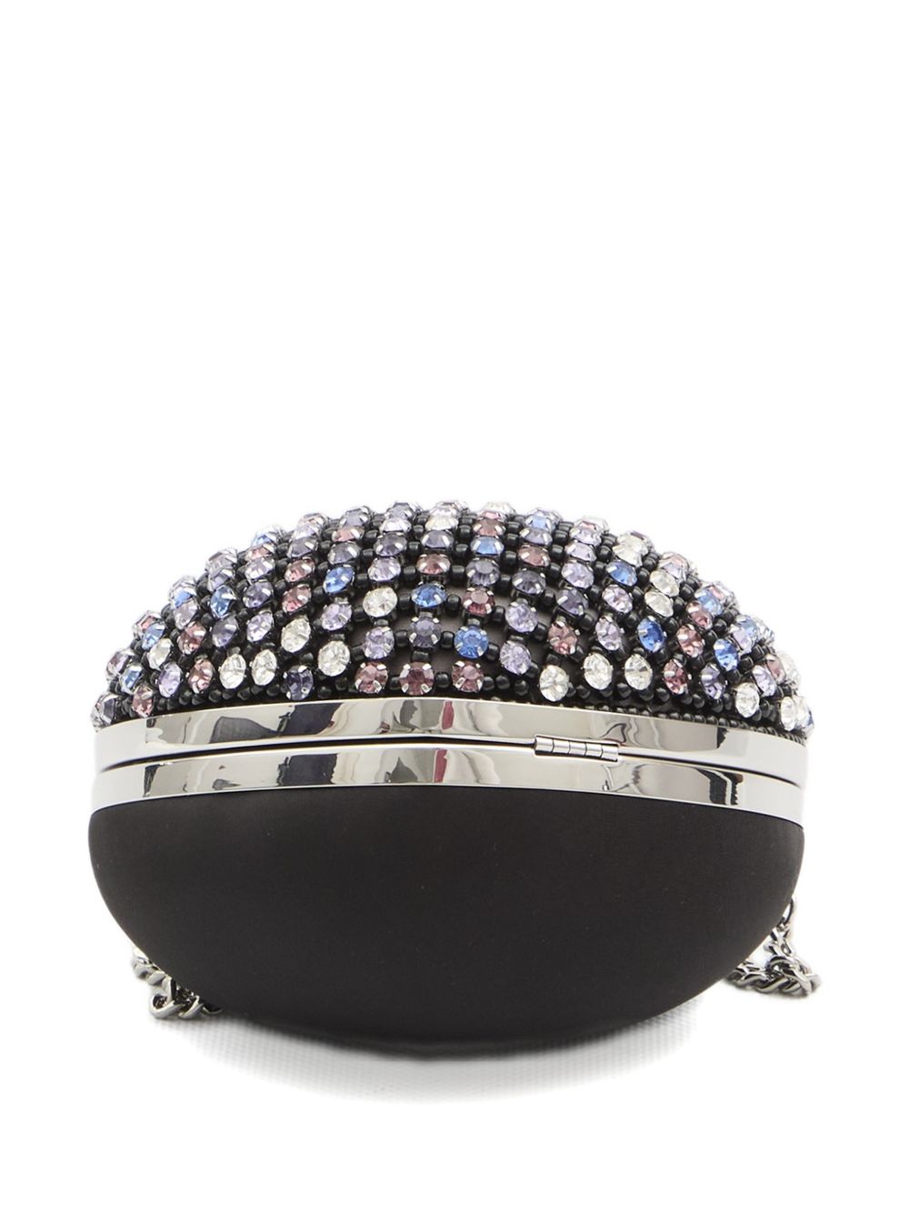Self-Portrait Multi Crystal Heart Clutch - view 3