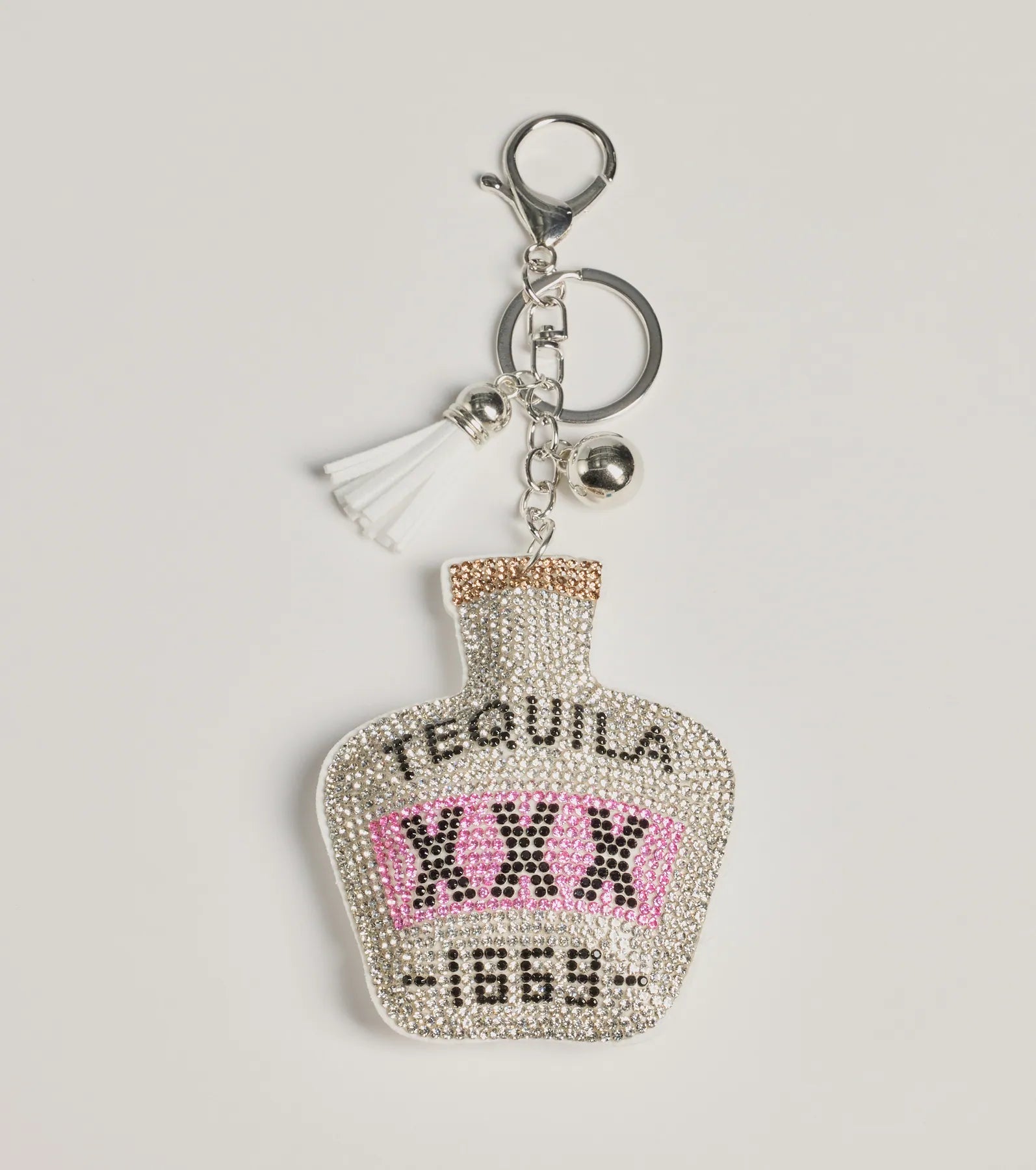 Windsor Glitzy Rhinestone Tequila Bottle Bag Charm