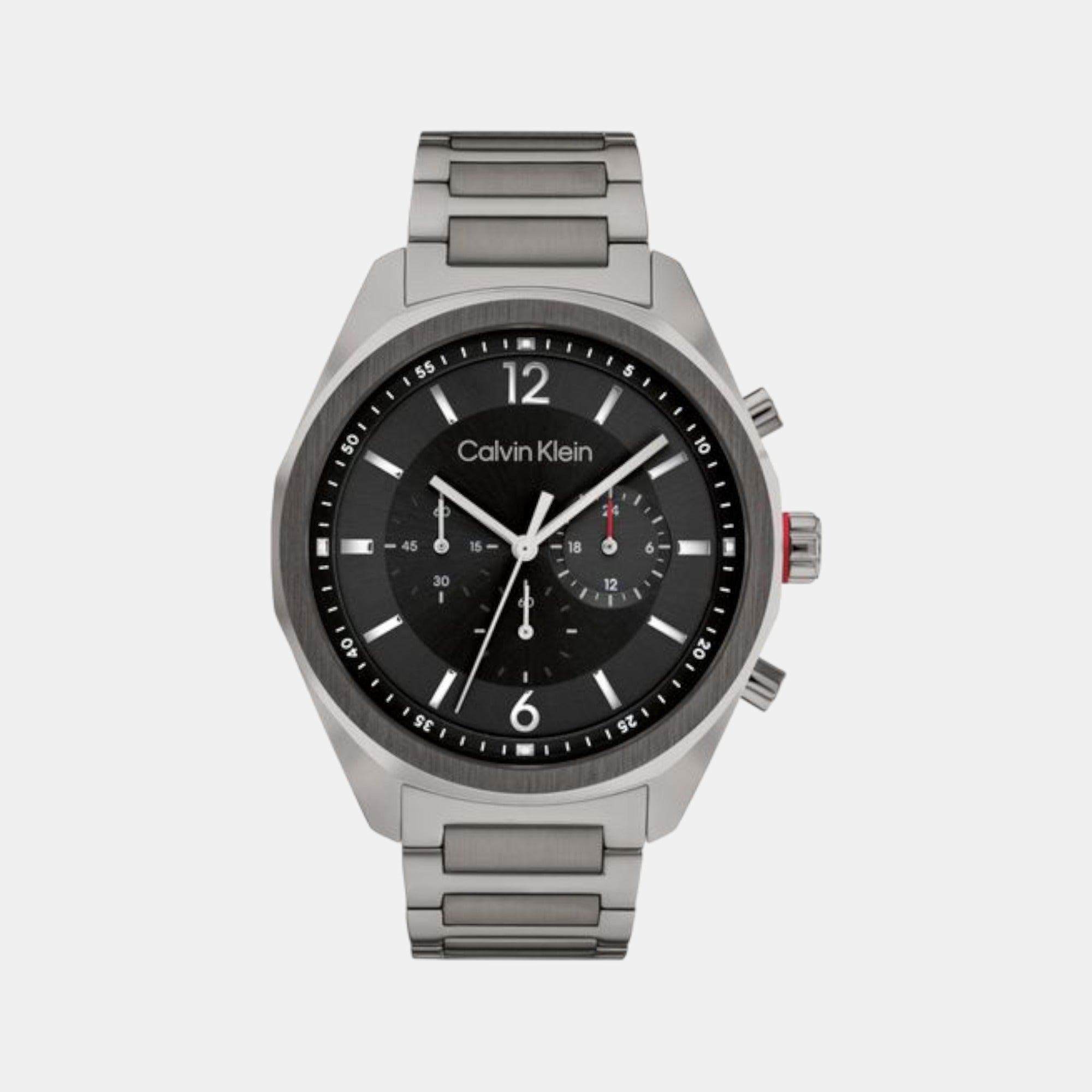 Calvin Klein Ck Force Men Quartz Black Dial Chronograph Stainless Steel Watch 25200267
