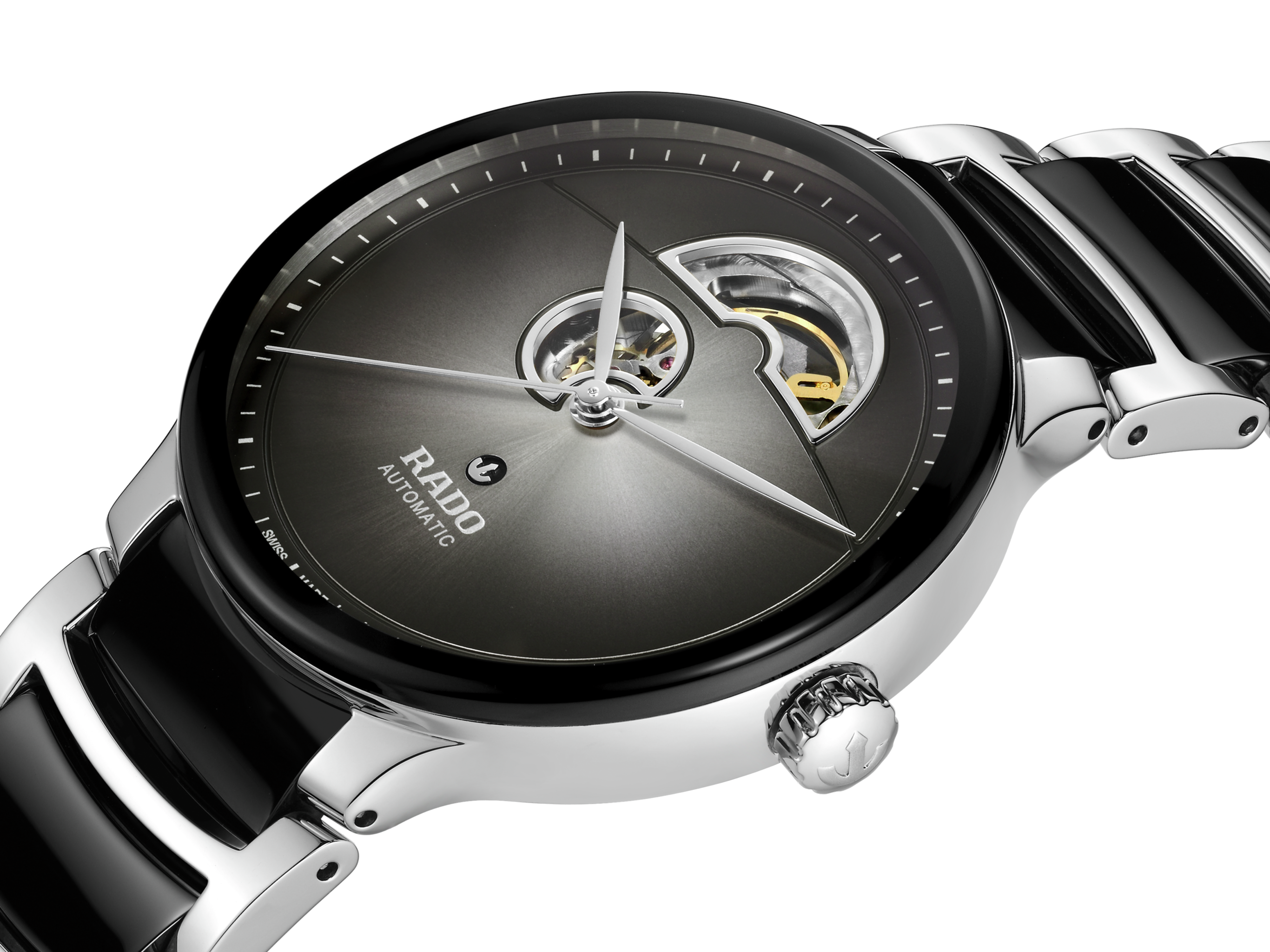 Centrix black silver – Rado Centrix Black & Silver Dial Unisex 39.5mm