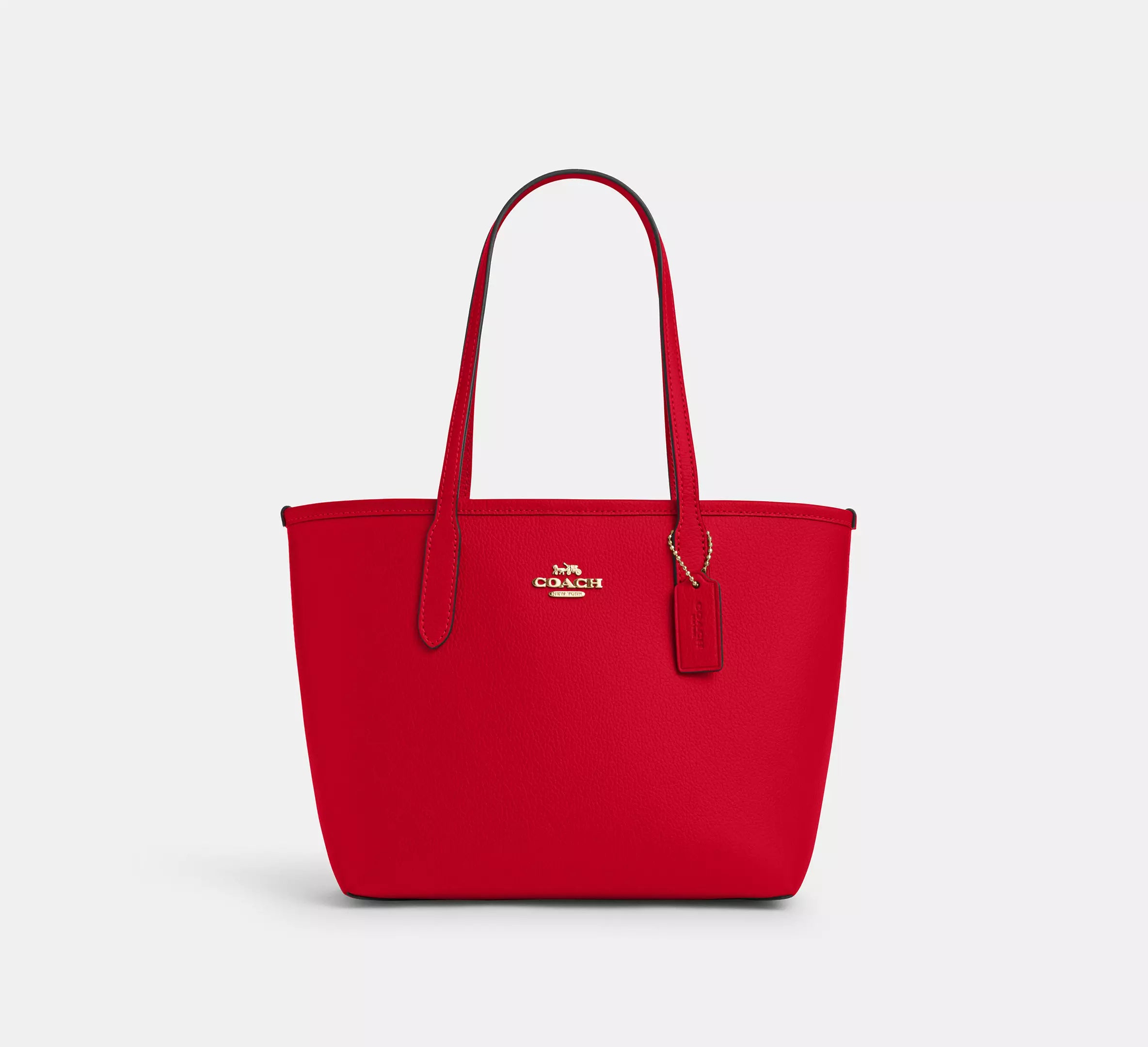 HYPE ELIXIR Coach Small City Tote Bag Bold Red