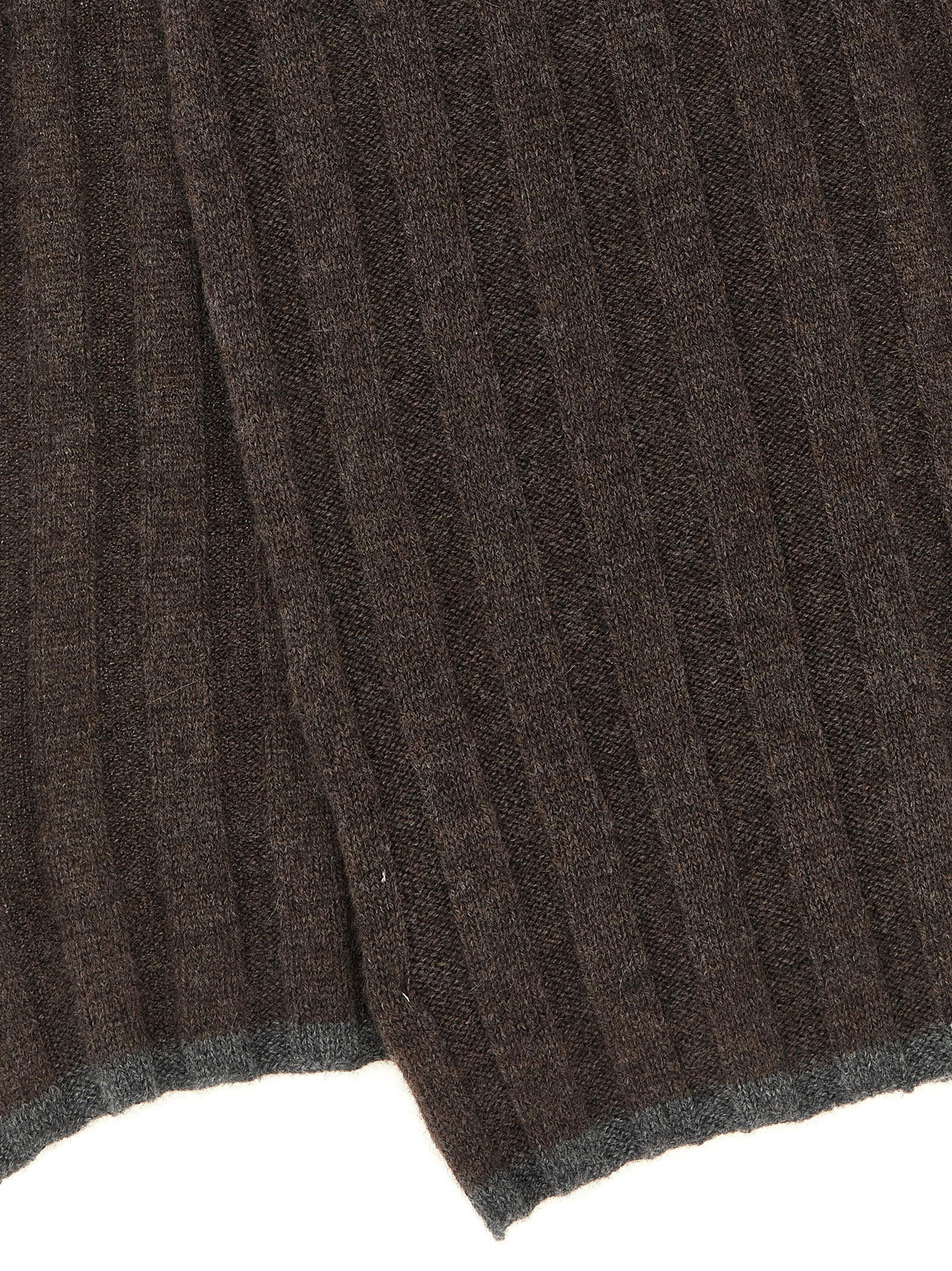 Brunello Cucinelli Ribbed Cashmere Knit Scarf - view 3