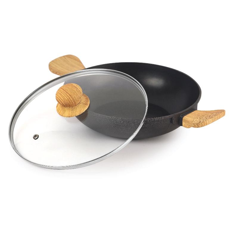 Cello Castello Die Cast Induction Base Kadai With Glass Lid - view 3