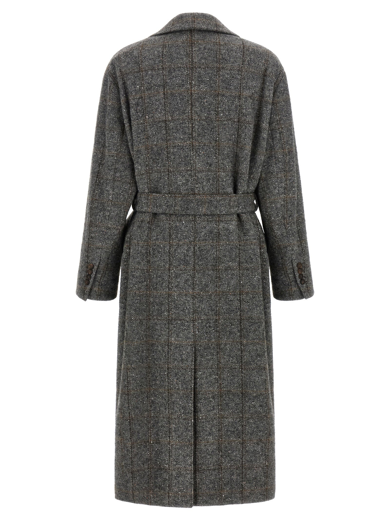 Brunello Cucinelli Check Tweed Coat - view 2