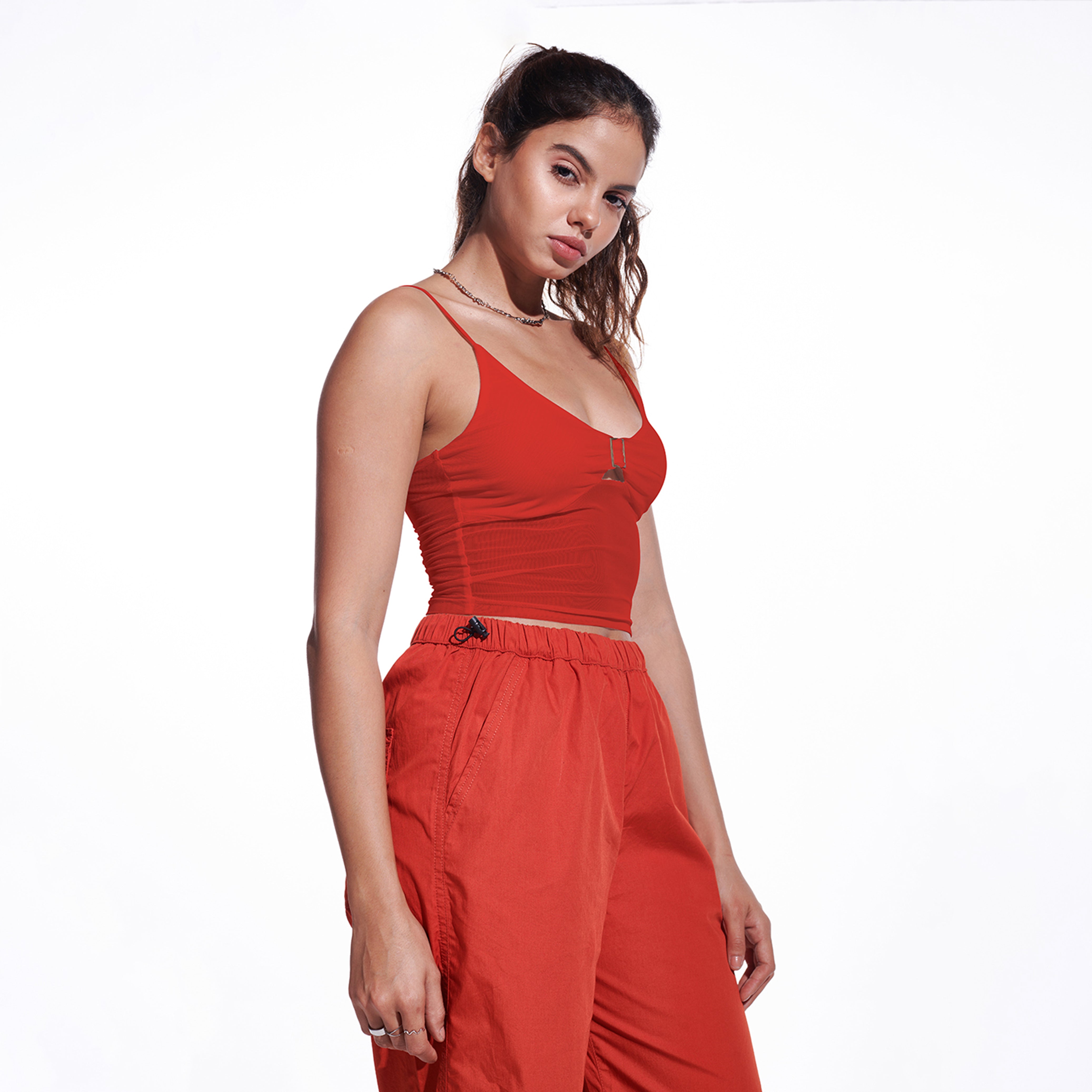 IZF Red Mesh Buckle Tank Top - view 4