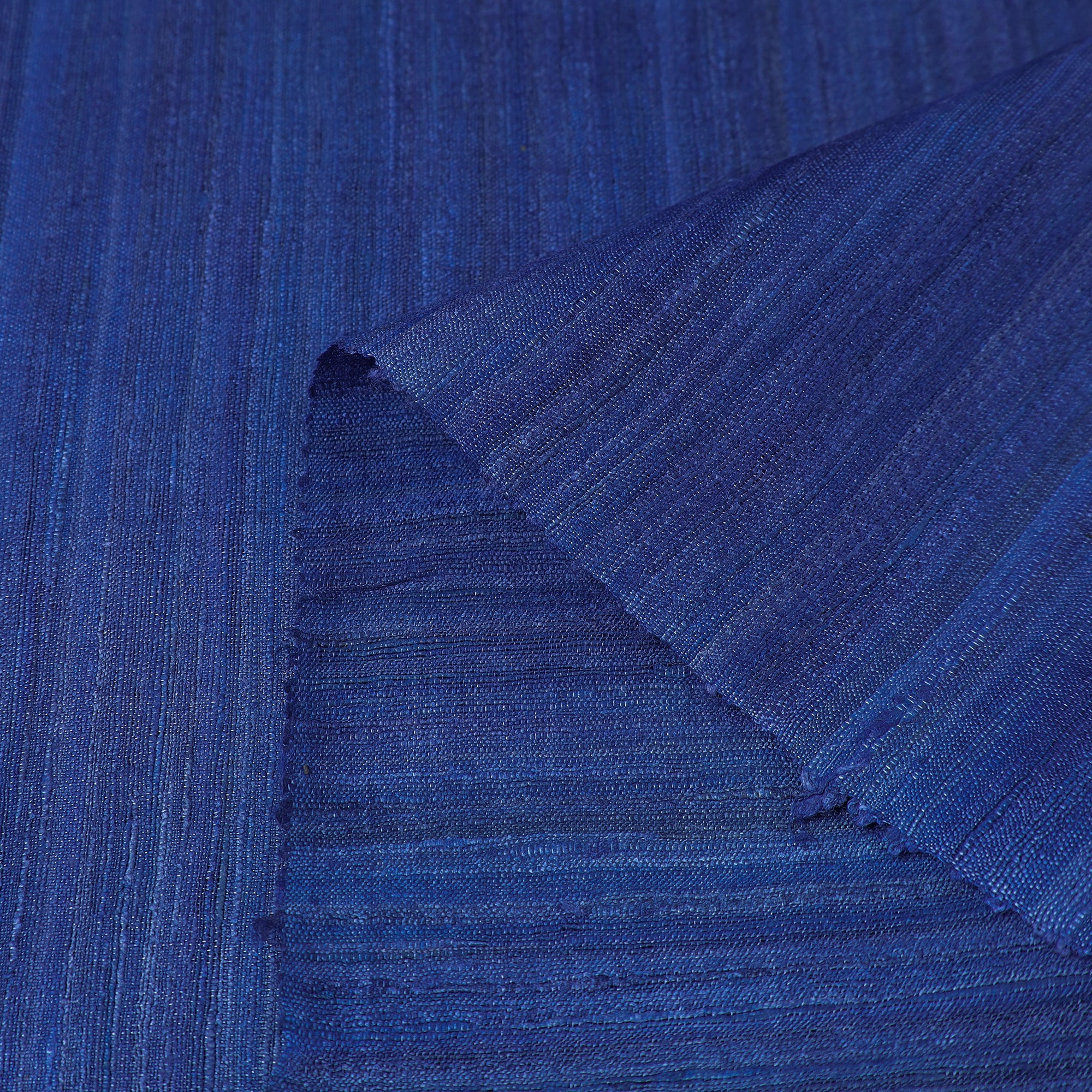 ITOKRI CRAFTS INITIATIVE Blue - Bhagalpuri Handwoven Pure Desi Tussar Silk Fabric 02 - view 2