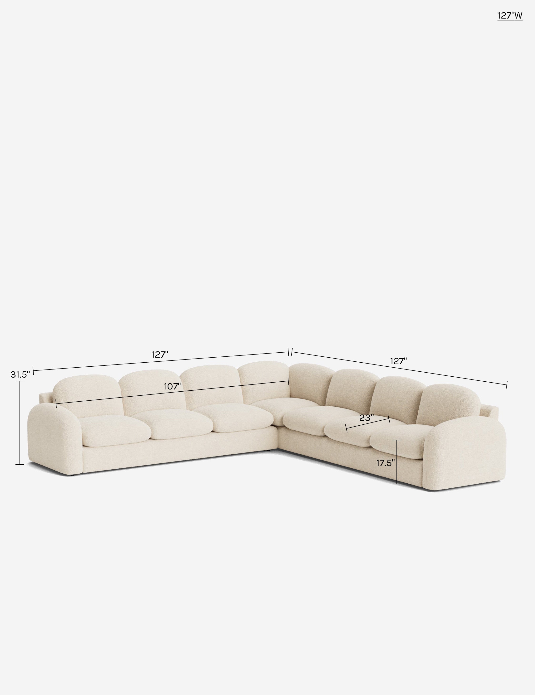Lulu and Georgia Neve Corner Sectional Sofa by Aimee Song - view 140