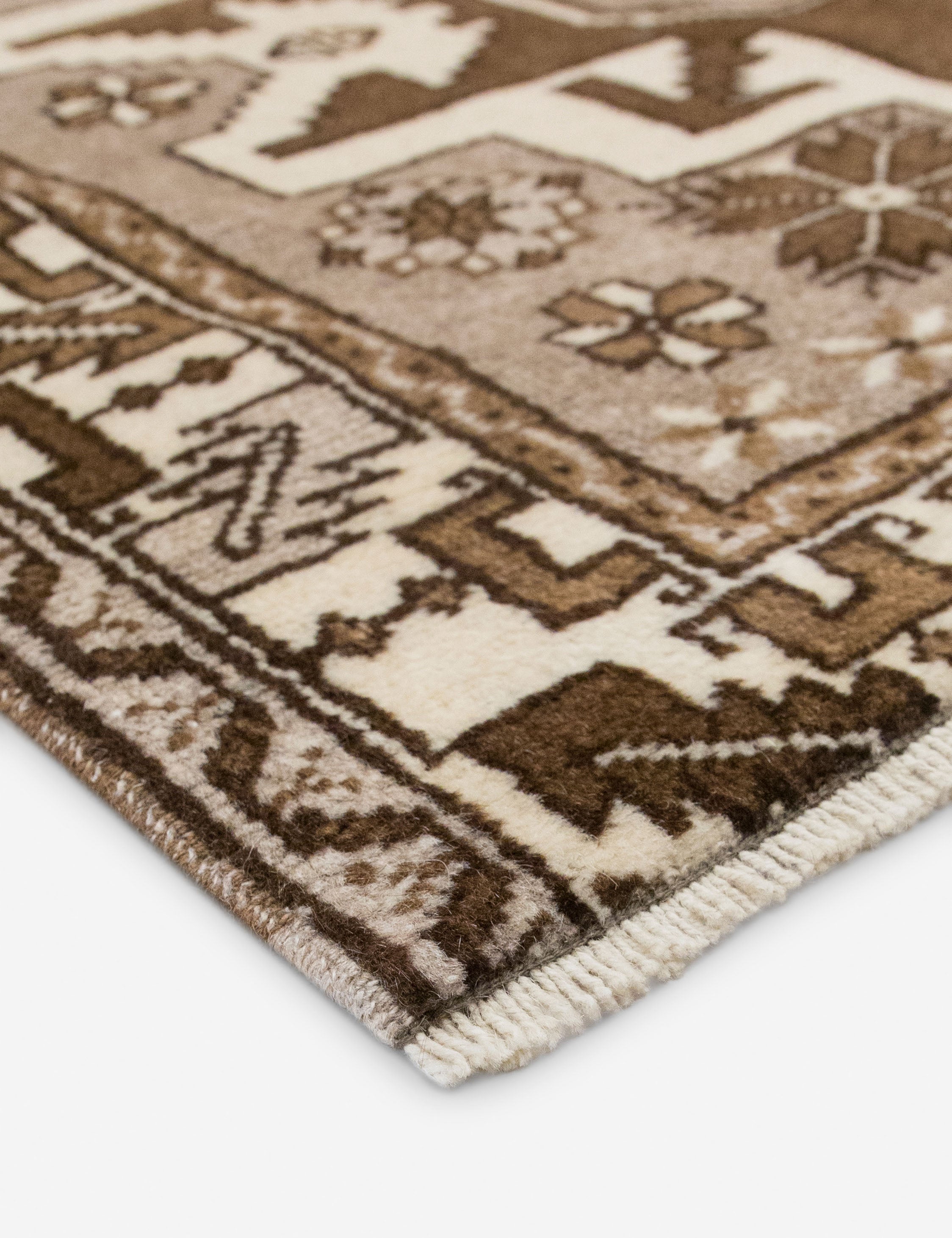 Lulu and Georgia Vintage Turkish Hand-Knotted Wool Rug No. 553, 3'4" x 6'3" - view 2