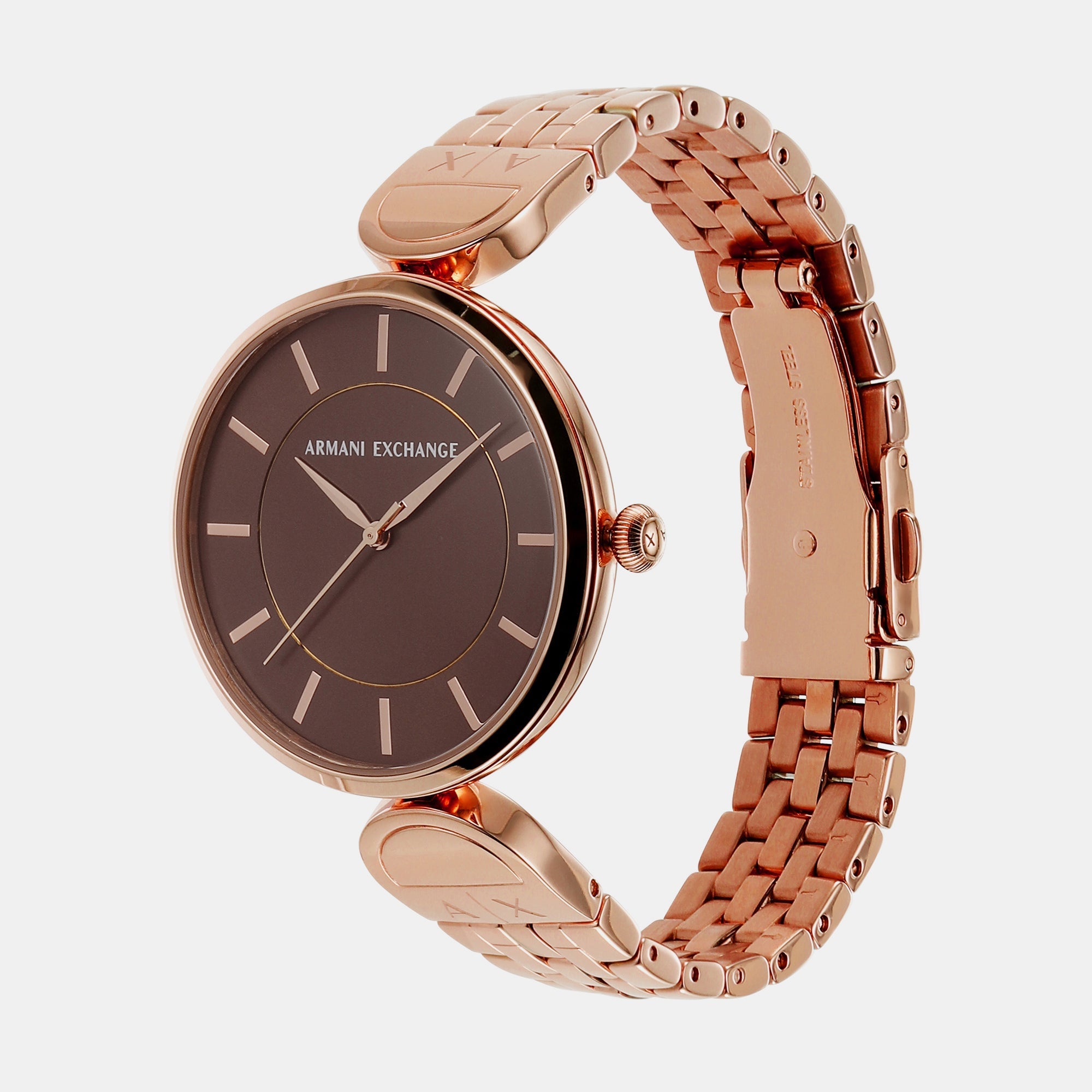 Armani Exchange Brooke Women Quartz Rose Gold Dial Analog Stainless Steel Watch AX5384 - view 3