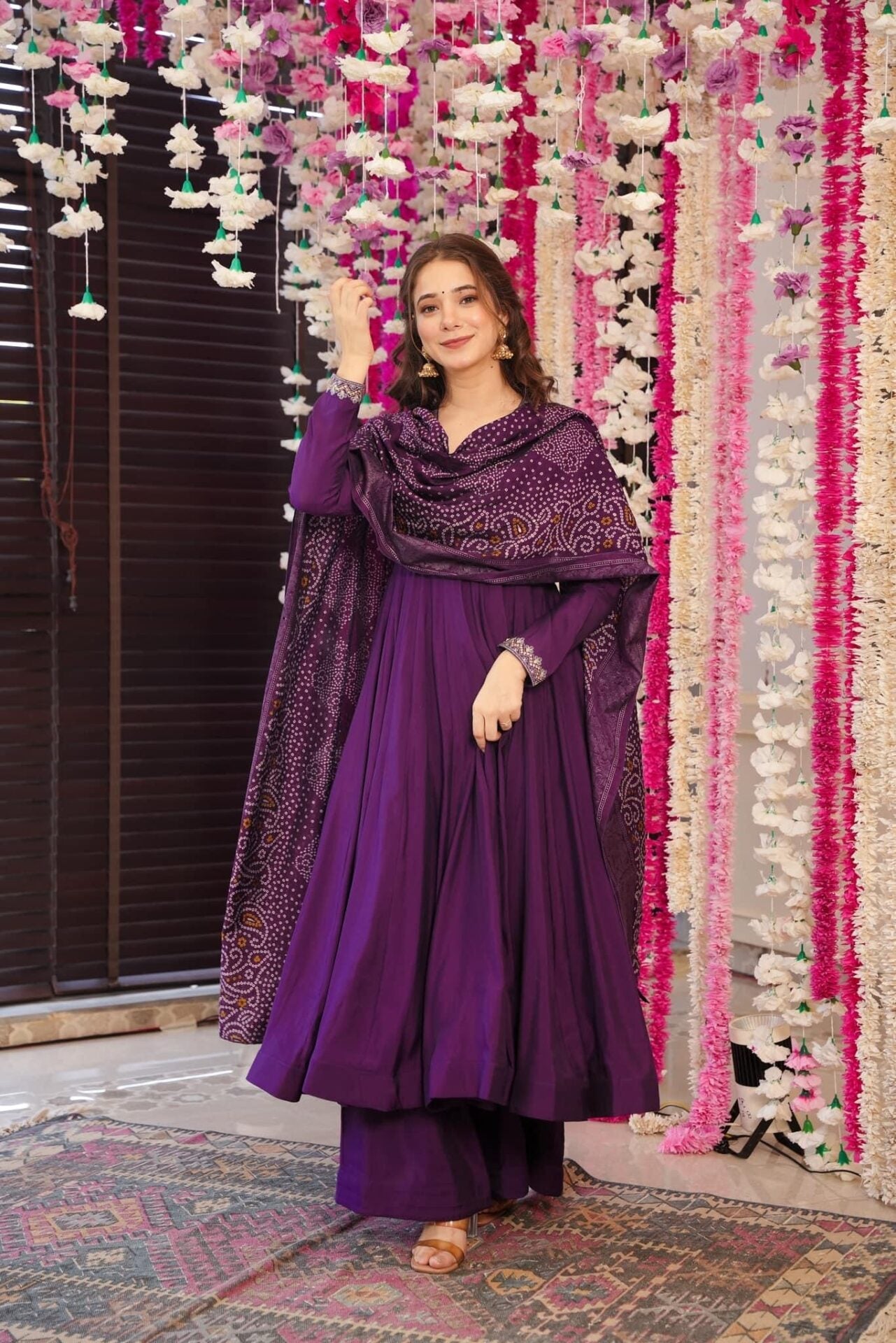 Idaho-o Dreamy purple Muslin suit set