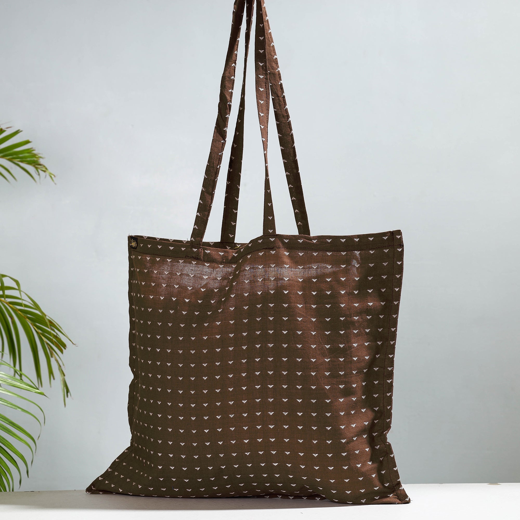 NOORI BAZAR Brown - Jacquard Cotton Jhola Bag - view 2