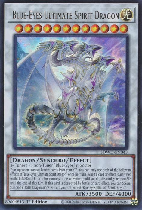 Yu-Gi-Oh! Blue-Eyes Ultimate Spirit Dragon - SDWD-EN043 - Ultra Rare - 1st Edition