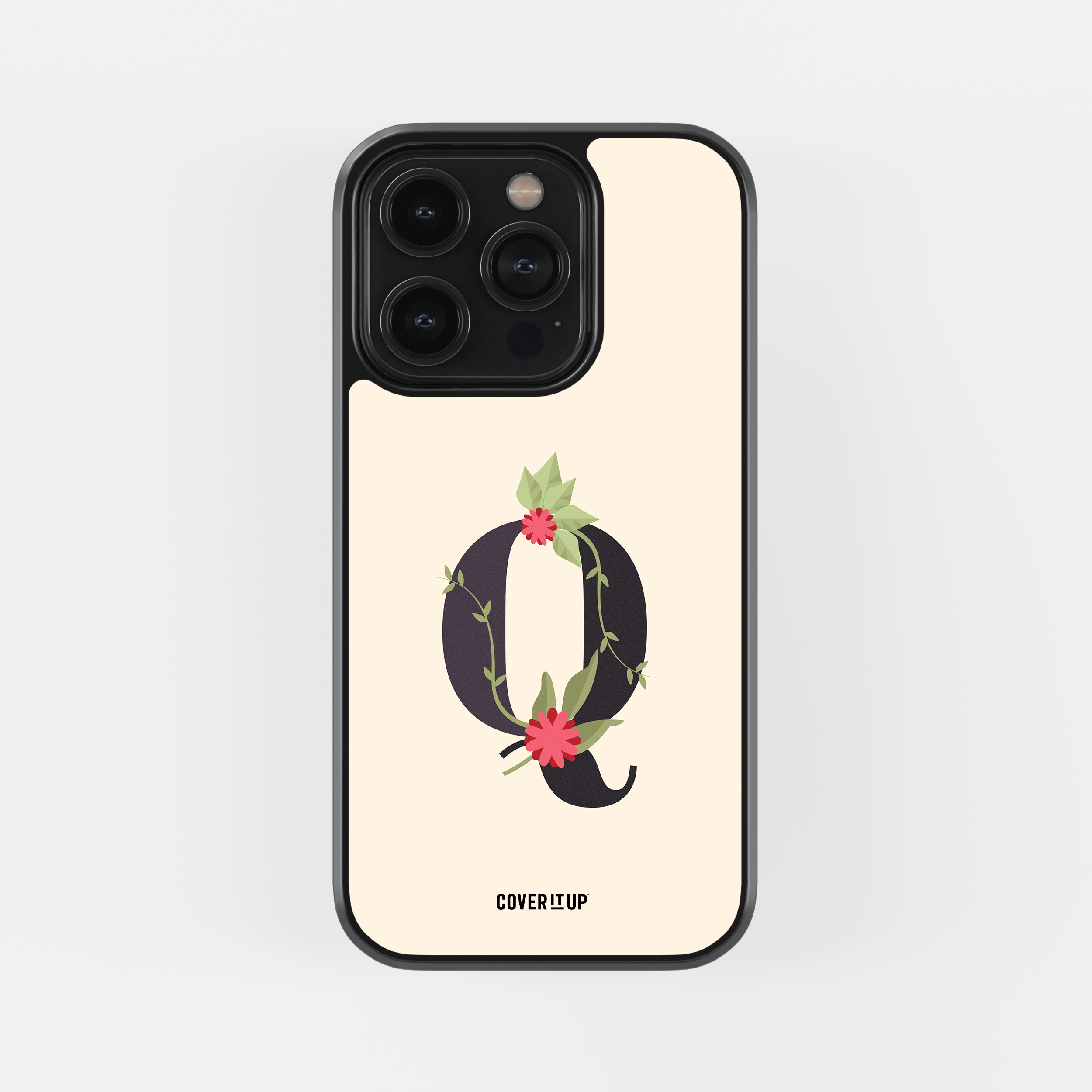 Design Phone Cases Limited Edition Floral Initial Glass Case - view 35