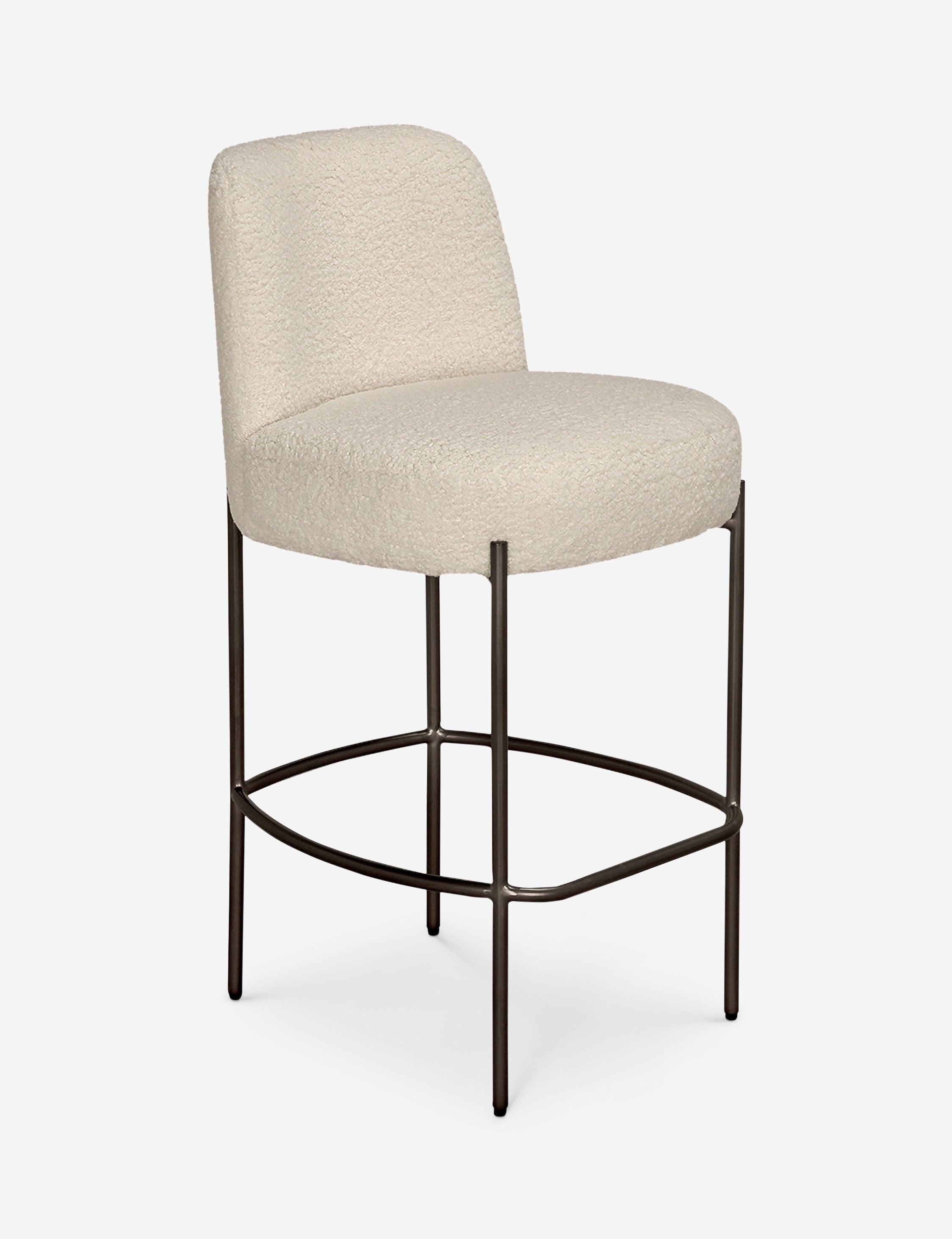 Lulu and Georgia Fabron Counter Stool – Cream - view 2