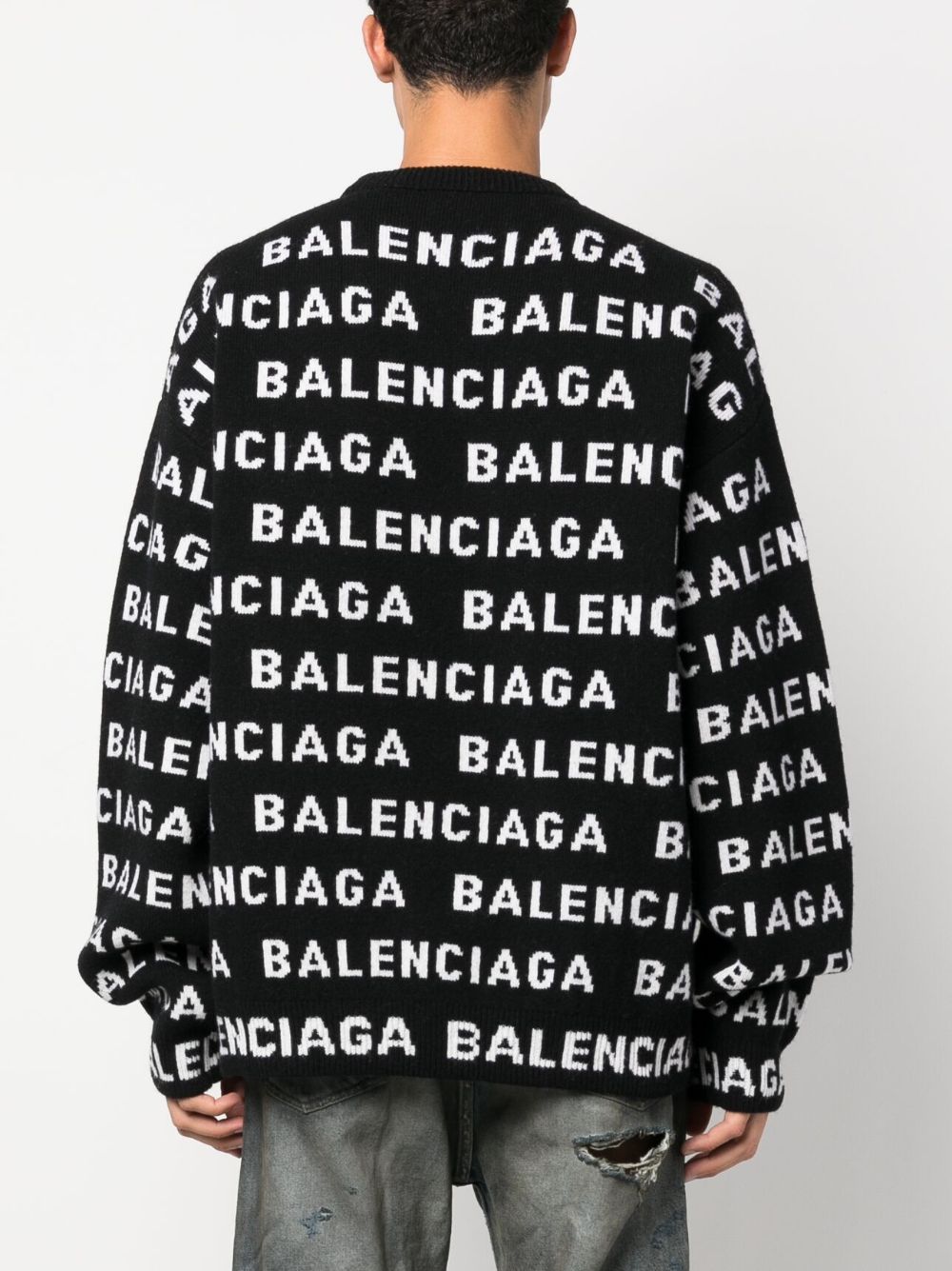 Balenciaga logo sweater – Wool 98%, Polyamide 2% - view 3