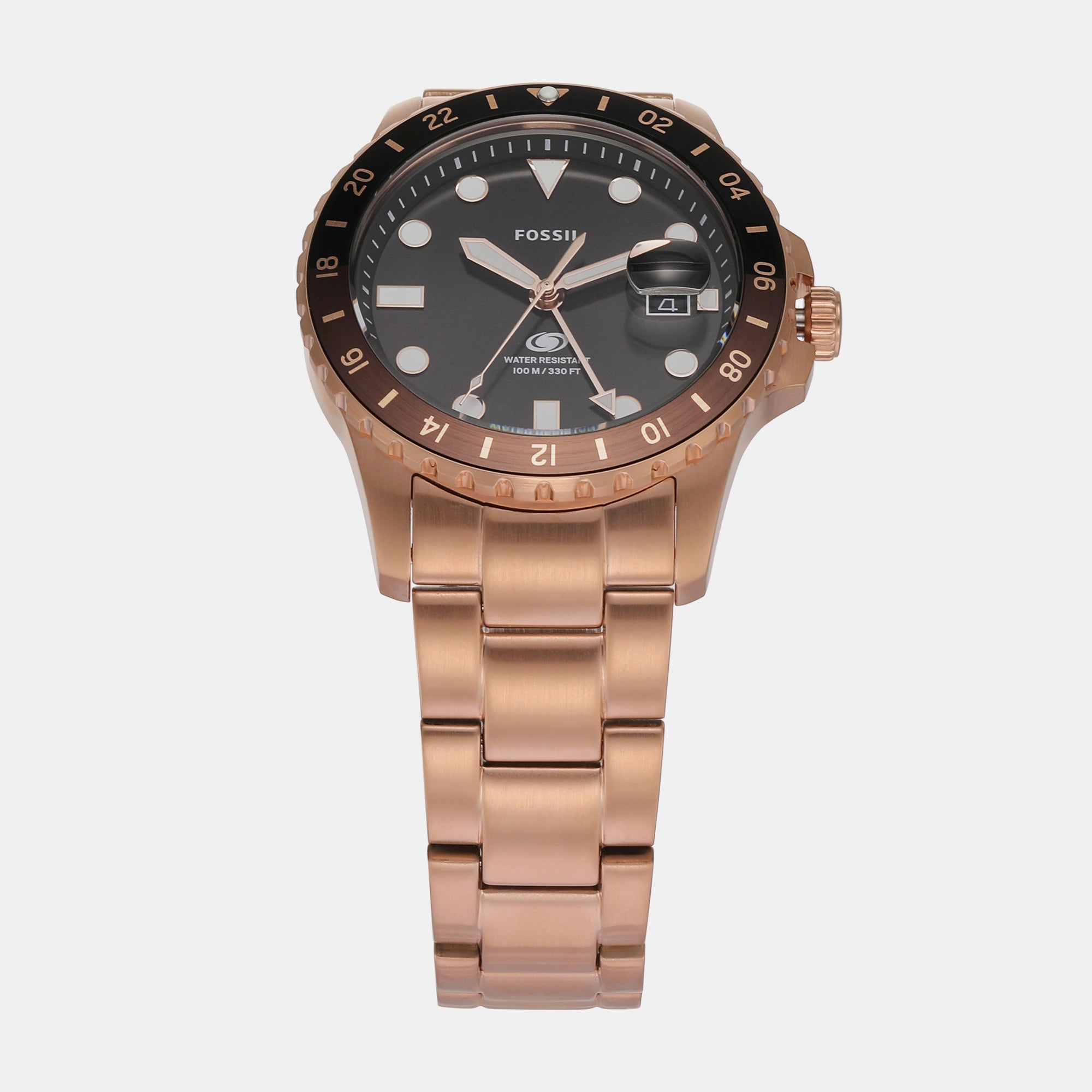 Fossil Blue Gmt Men GMT Black Dial Analog Stainless Steel Watch FS6027 - view 2