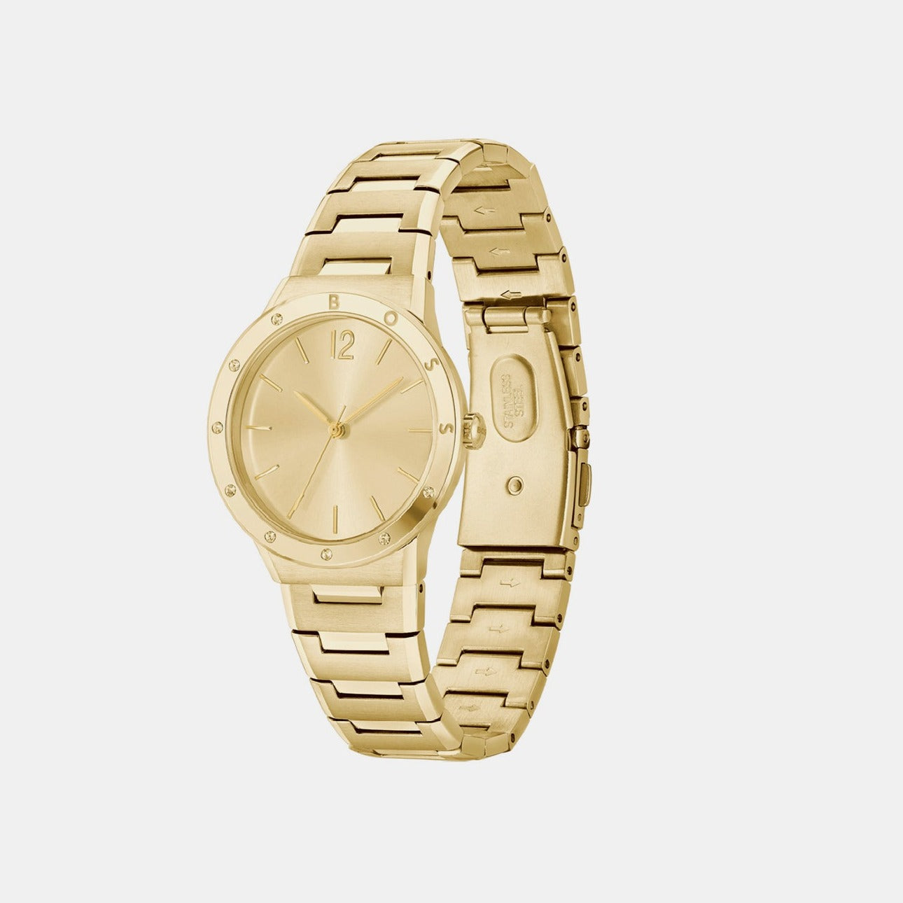 Boss Breath Women Quartz Gold Dial Analog Stainless Steel Watch 1502715 - view 2